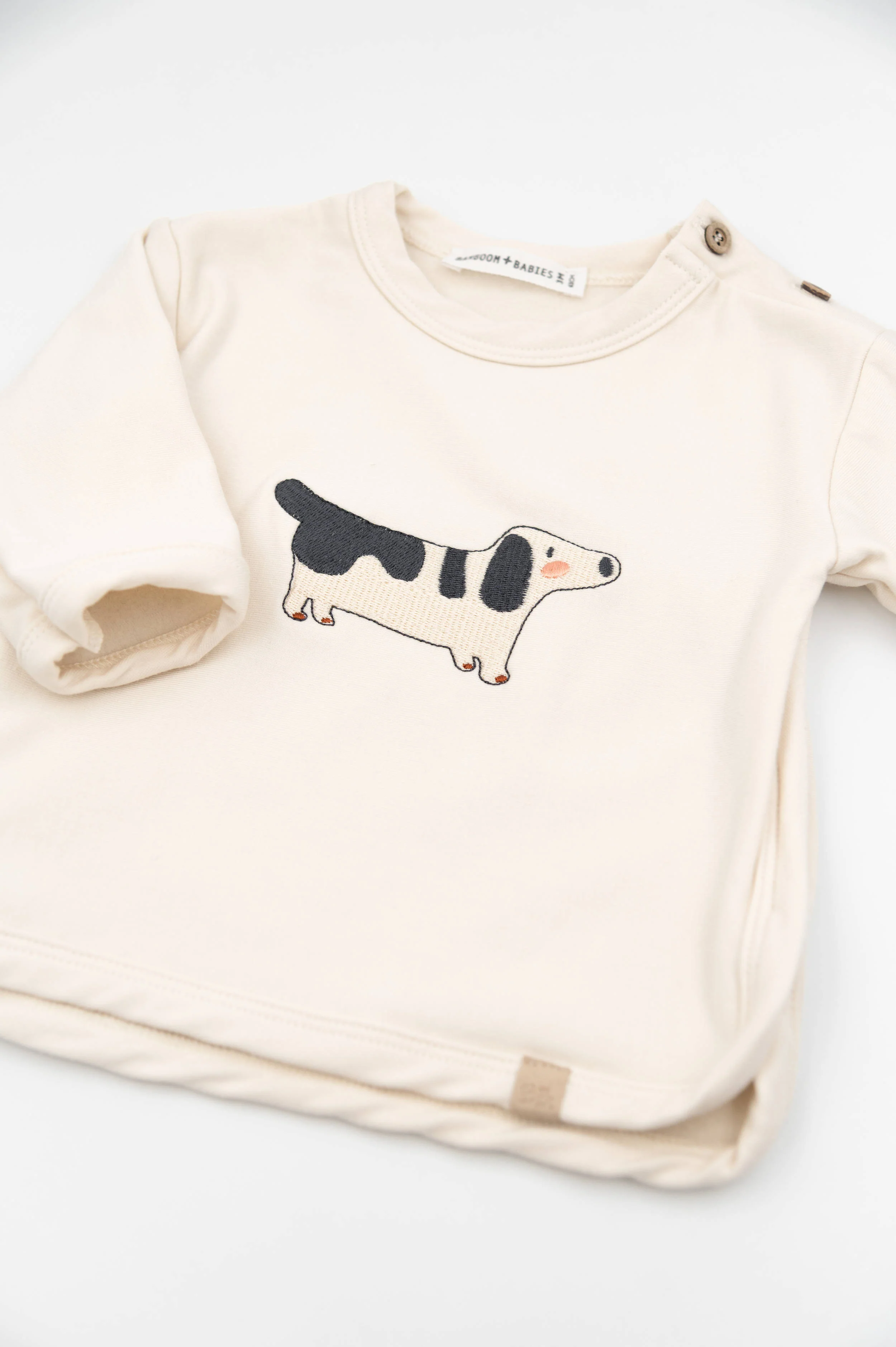 MAGLIA BIMBO BASSOTTO 1075 WARM WHITE BAMBOOM