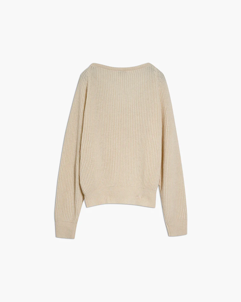 MAGLIA SCOLLO V MK030 PANNA JIJIL