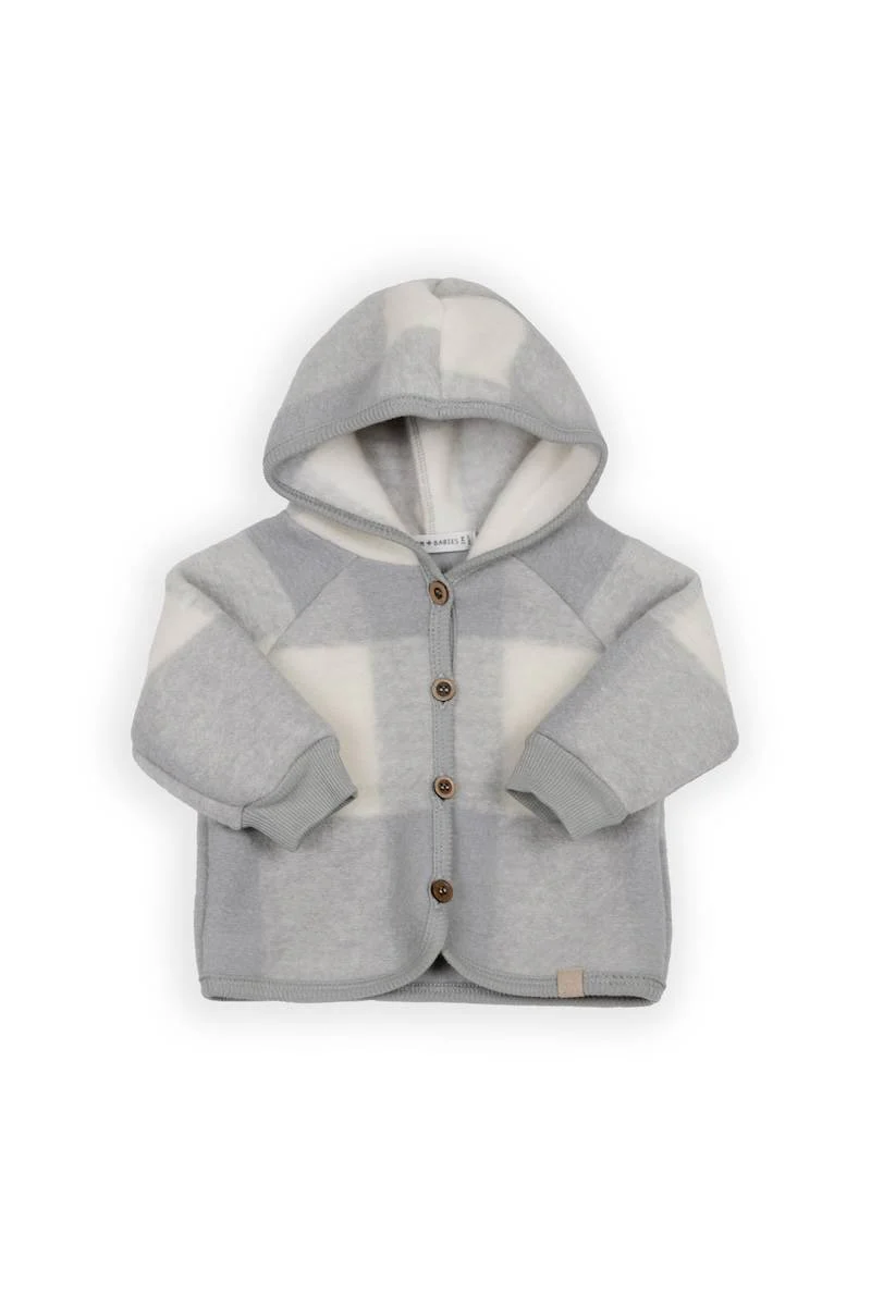 FELPA neonato LANA COTTA CON CAPPUCCIO bamboom 1038 MOSS GREY BAMBOOM