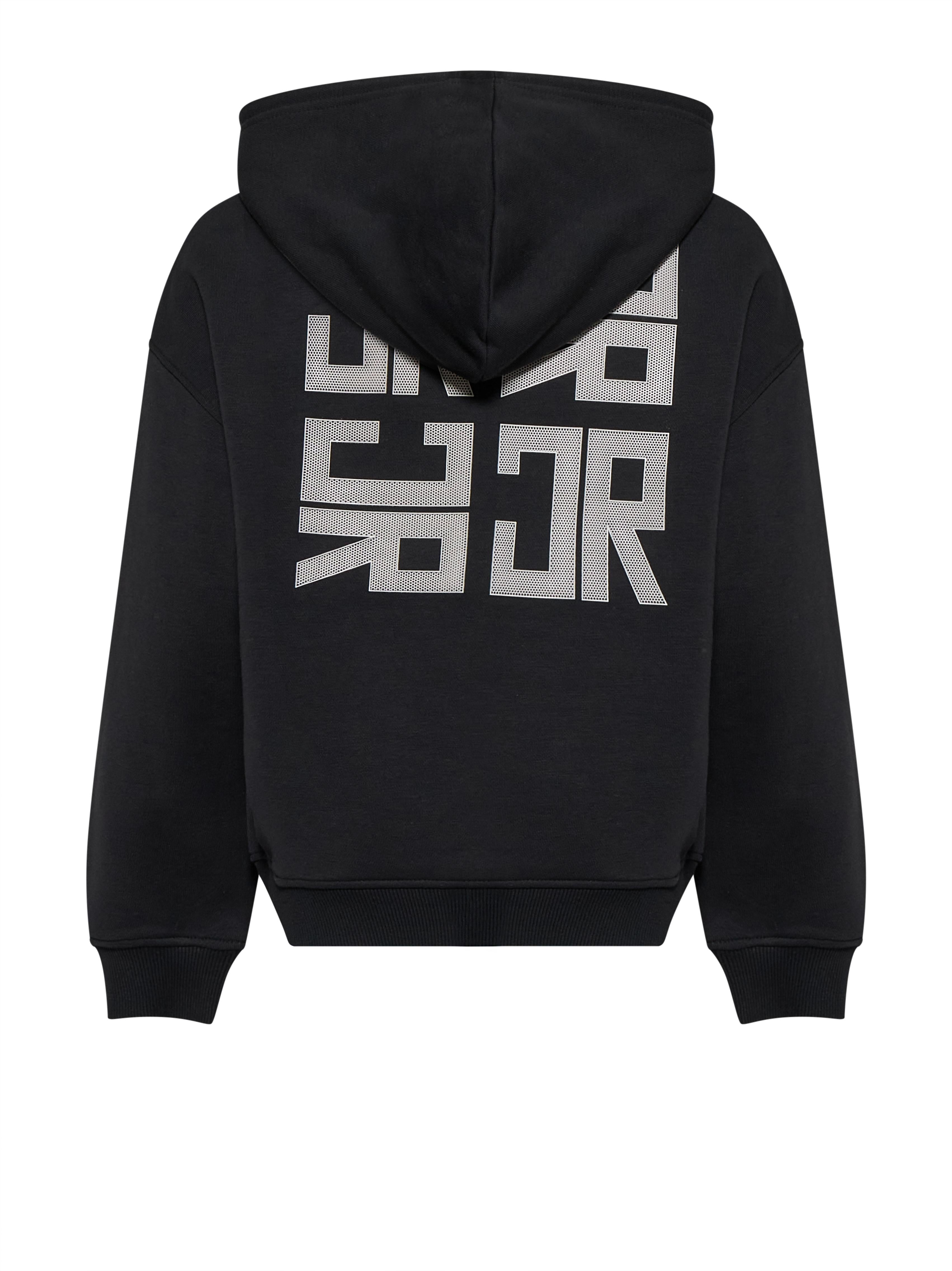 FELPA BAMBINO CON CAPPUCCIO E LOGO NERA JOHN RICHMOND RBP26003FE BLACK JOHN RICHMOND JUNIOR