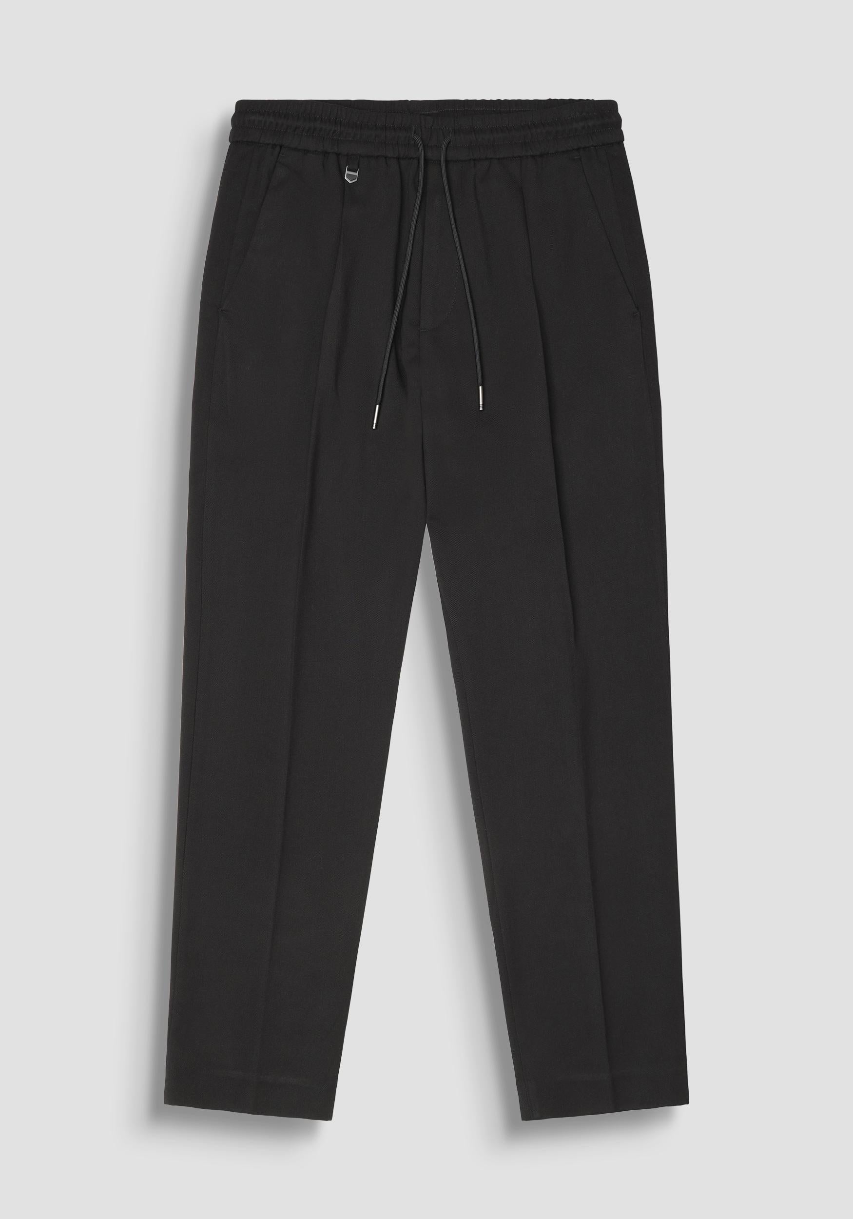 PANTALONE UOMO NEIL REGULAR FIT IN STRETCH VISCOSE NERO ANTONY MORATO MMTR00748-FA600260 NERO ANTONY MORATO