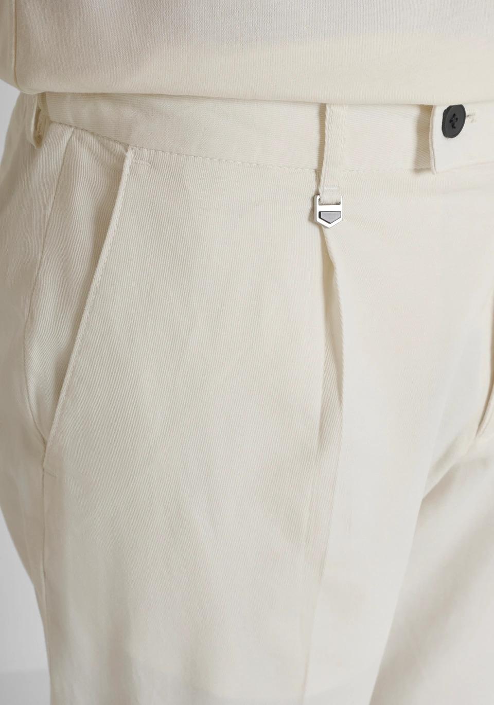 PANTALONE uomo in misto cotone e lino burro antony morato MMTR00783 FA900143 PANNA ANTONY MORATO