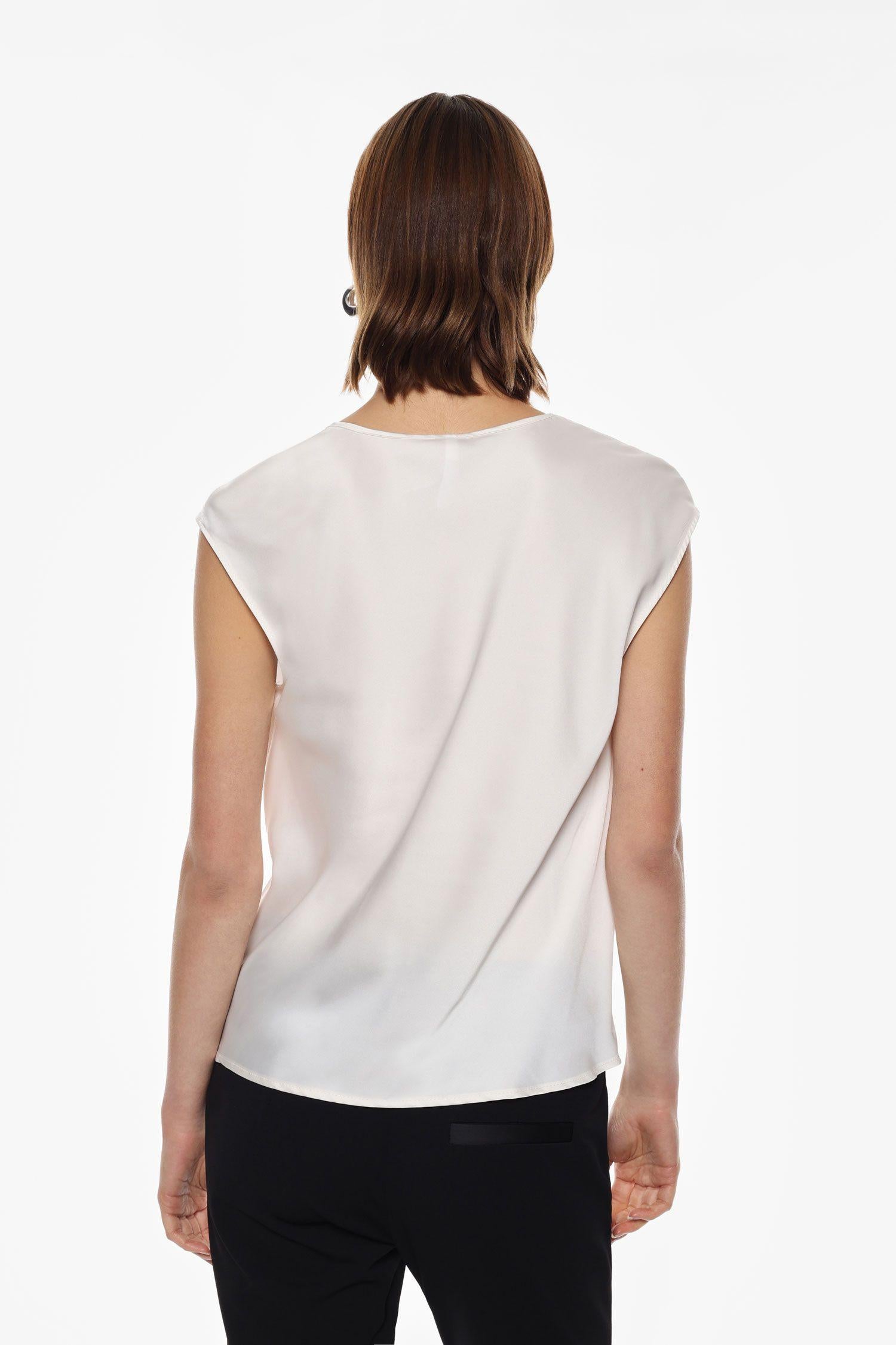 Top donna ampio scollo a v senza maniche champagne imperial REH0KDG CHAMPAGNE IMPERIAL