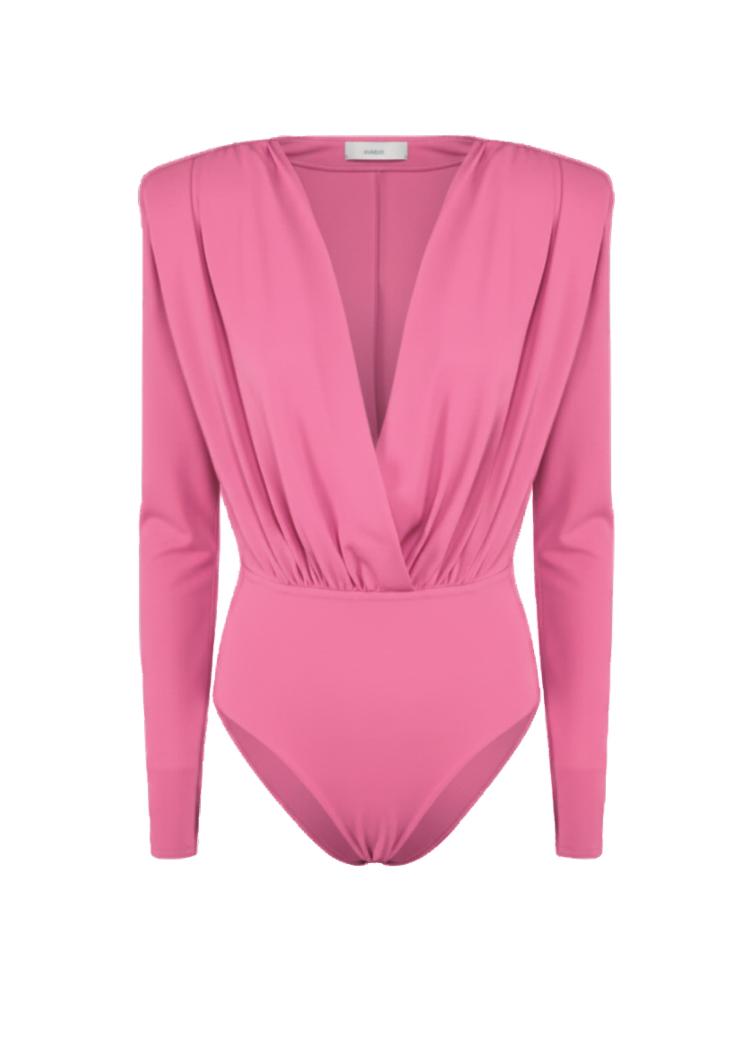 BODY DONNA MANICHE LUNGHE SPALLINA STRUTTURATA PEONIA SHIKI<BR/> SK26054-EL FUCSIA SHIKI