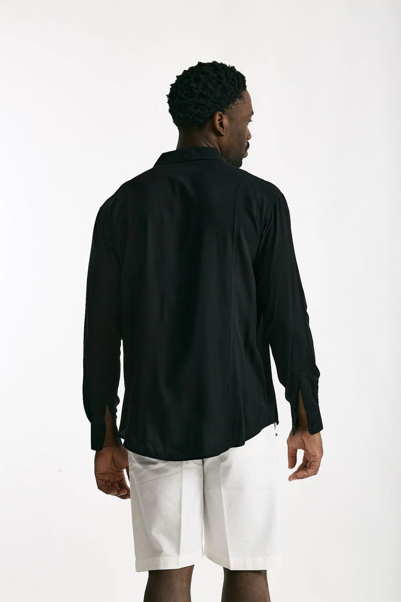 CAMICIA UOMO MANICA LUNGA COLLO CON REVER NERO MARSEM C063 NERO MARSEM