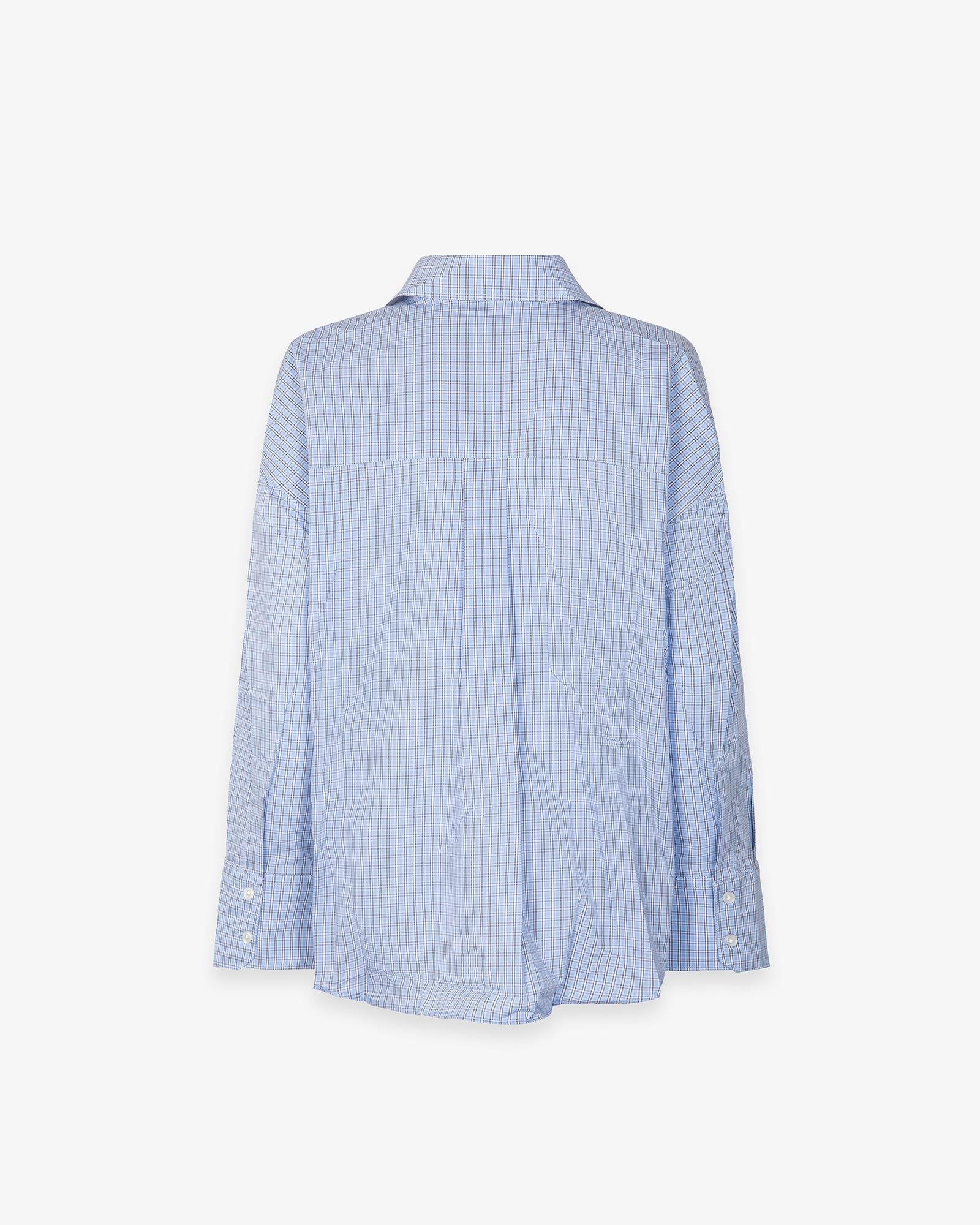 CAMICIA DONNA BASICA A QUADRI IN COTONE BLU HINNOMINATE HMABW02595 BLU HINNOMINATE