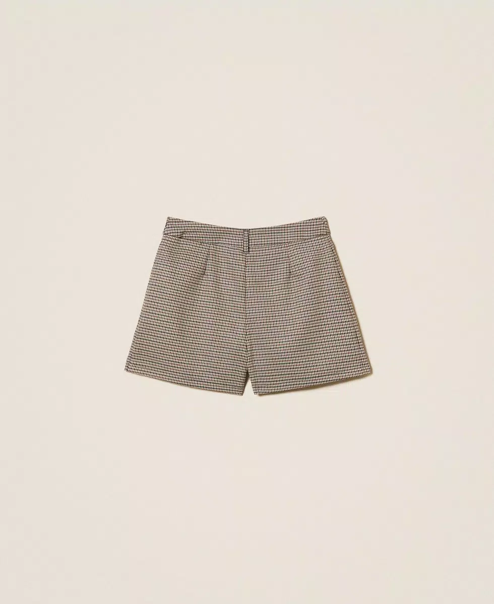 SHORTS BAMBINA A PIEGHE PIED DE POULE TWINSET 252GJ2103 PIED DE POULE TWINSET KIDS