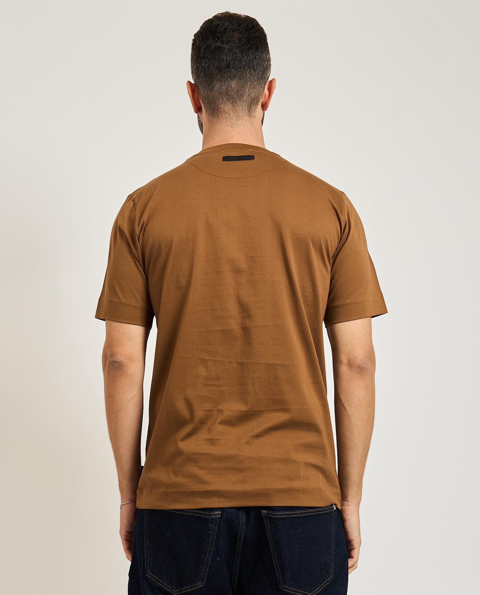 T-SHIRT UOMO REGULAR FIT CAMMELLO GAZZARRINI TI231 BLU GAZZARINI