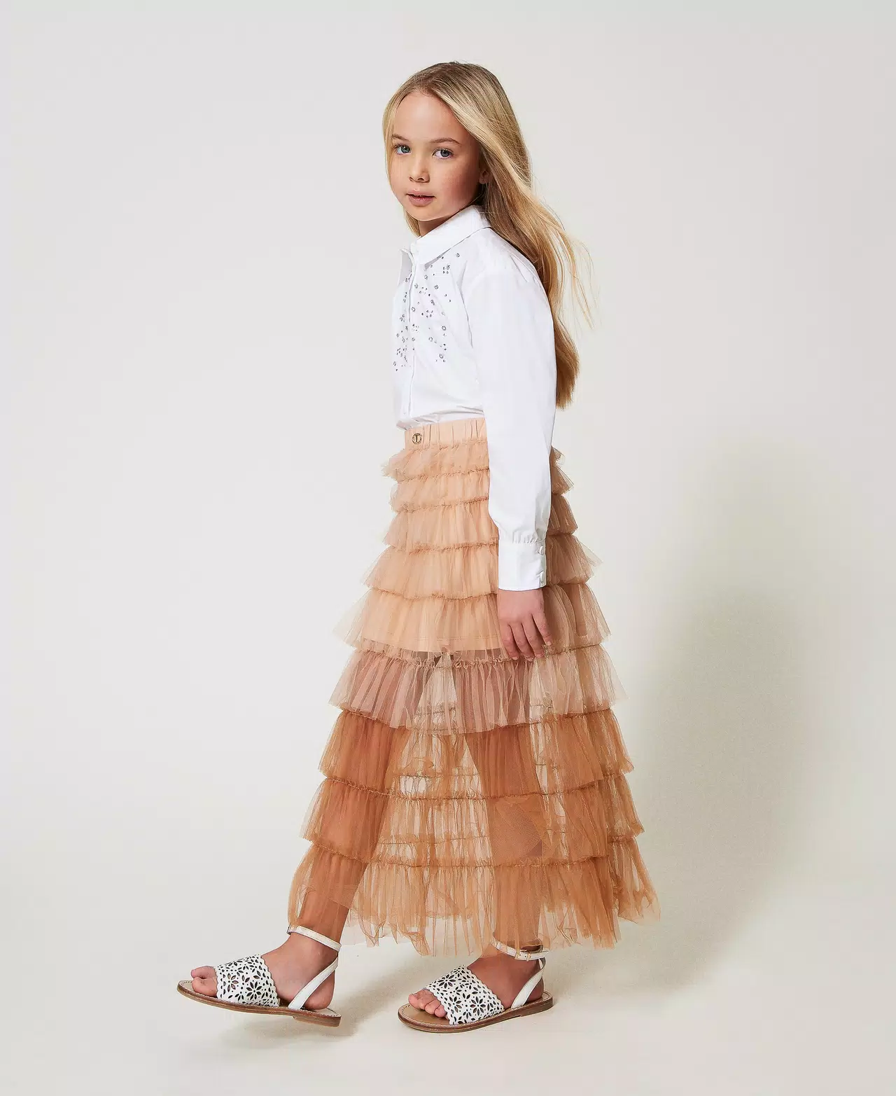 Gonna lunga in tulle 251GJ2QS1 CANAPA TWINSET KIDS