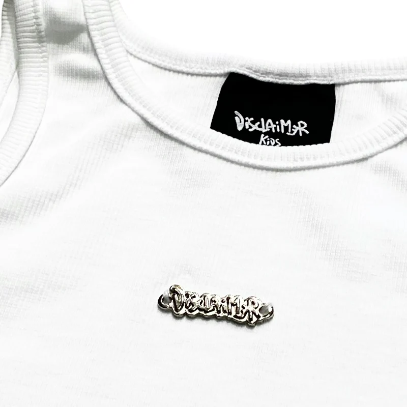 Disclaimer kids top bianco costina ragazza 58537 58537 BIANCO DISCLAIMER