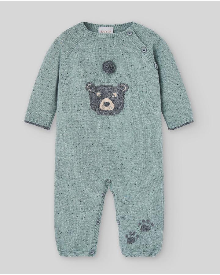 TUTINA NEONATO CON ORSO IN LANA VERDE PAZ RODRIGUEZ 005-132871 VERDE PAZ RODRIGUEZ