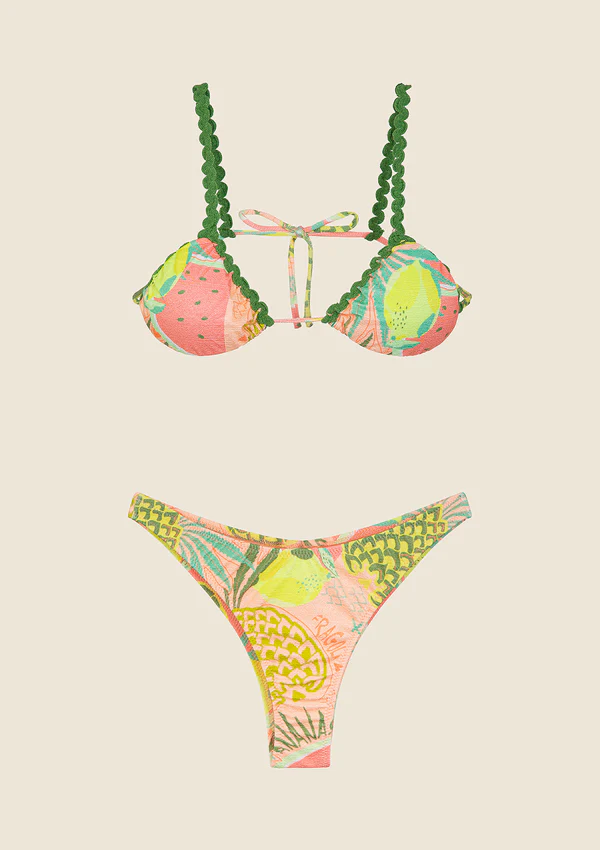 Bikini Donna F**K Triangolo con Slip Americano Fisso Fantasia FK25-0620X12 FANTASIA F**K