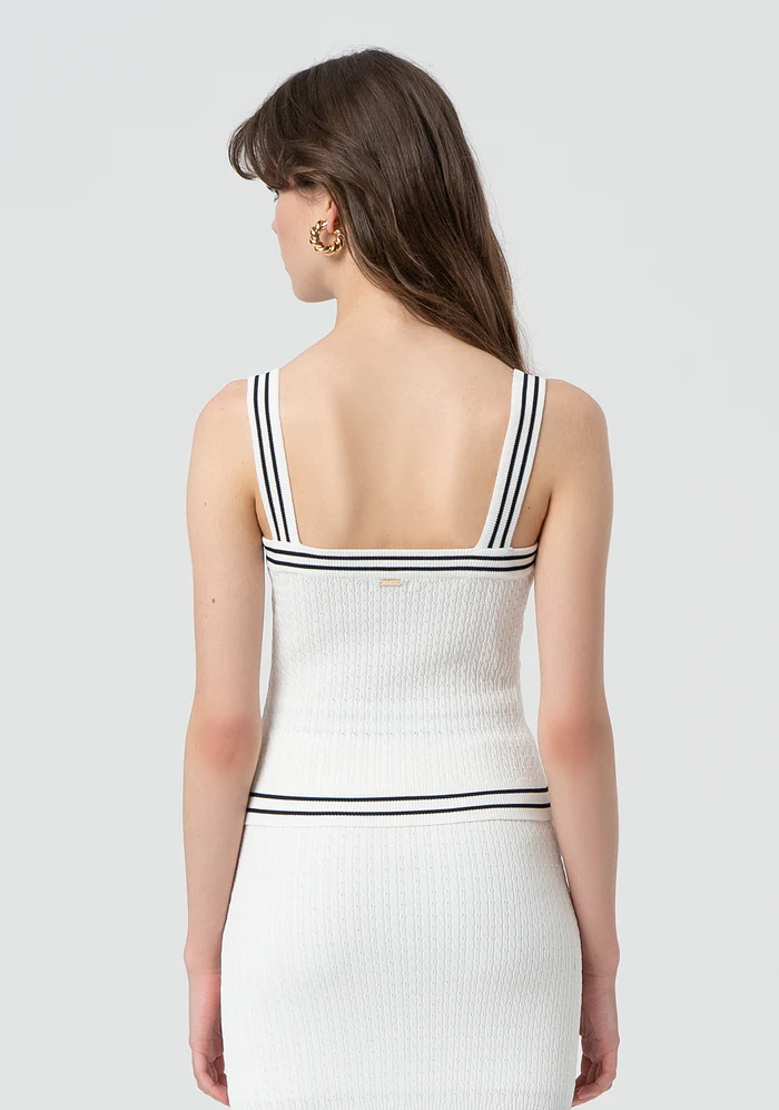 Canotta aderente in maglia FR25ST4011K52401 BLACK FRACOMINA