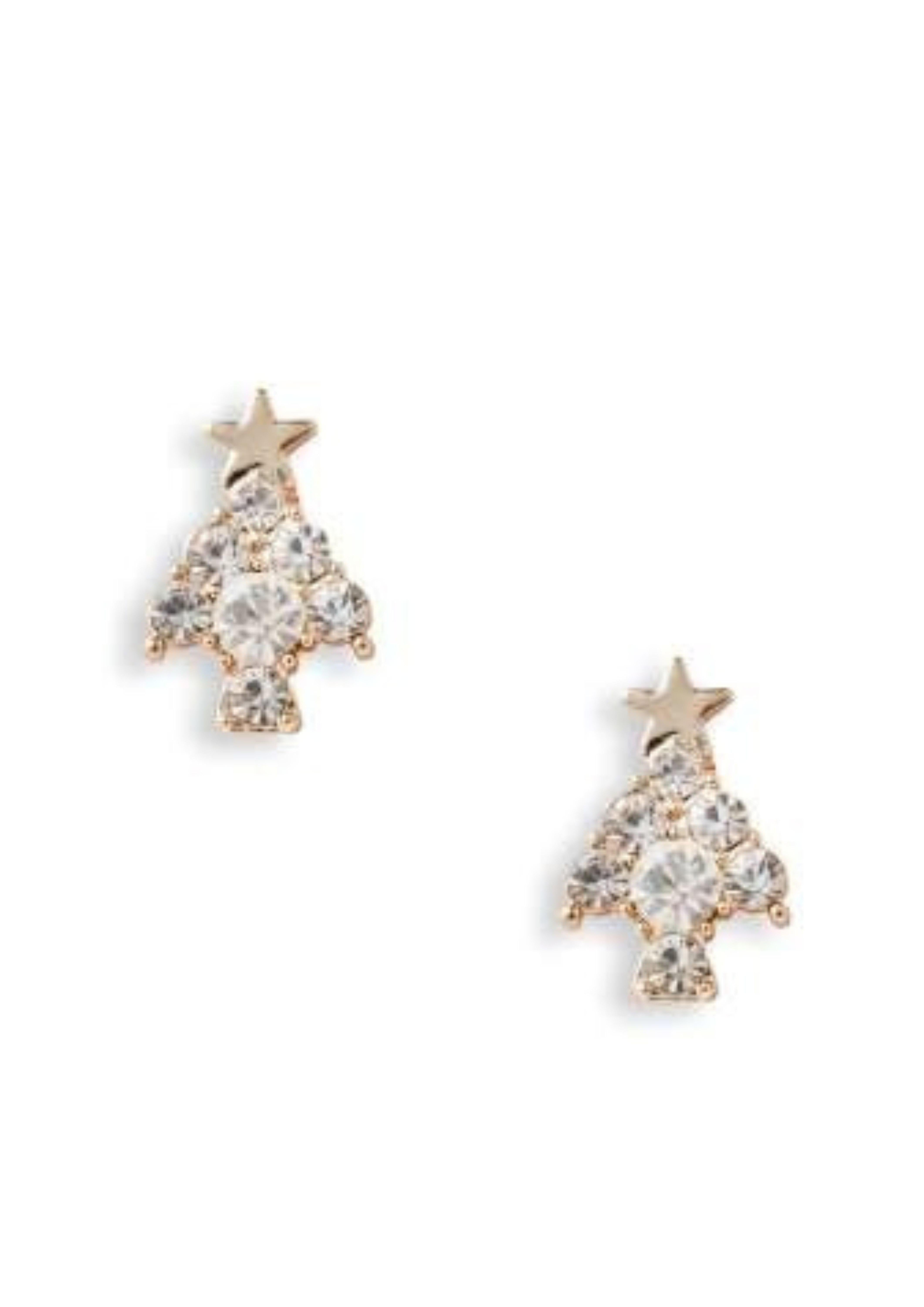 ORECCHINI ALBERO DI NATALE CON PIETRE IN VETRO G18040 ORO MYA ACCESORIES