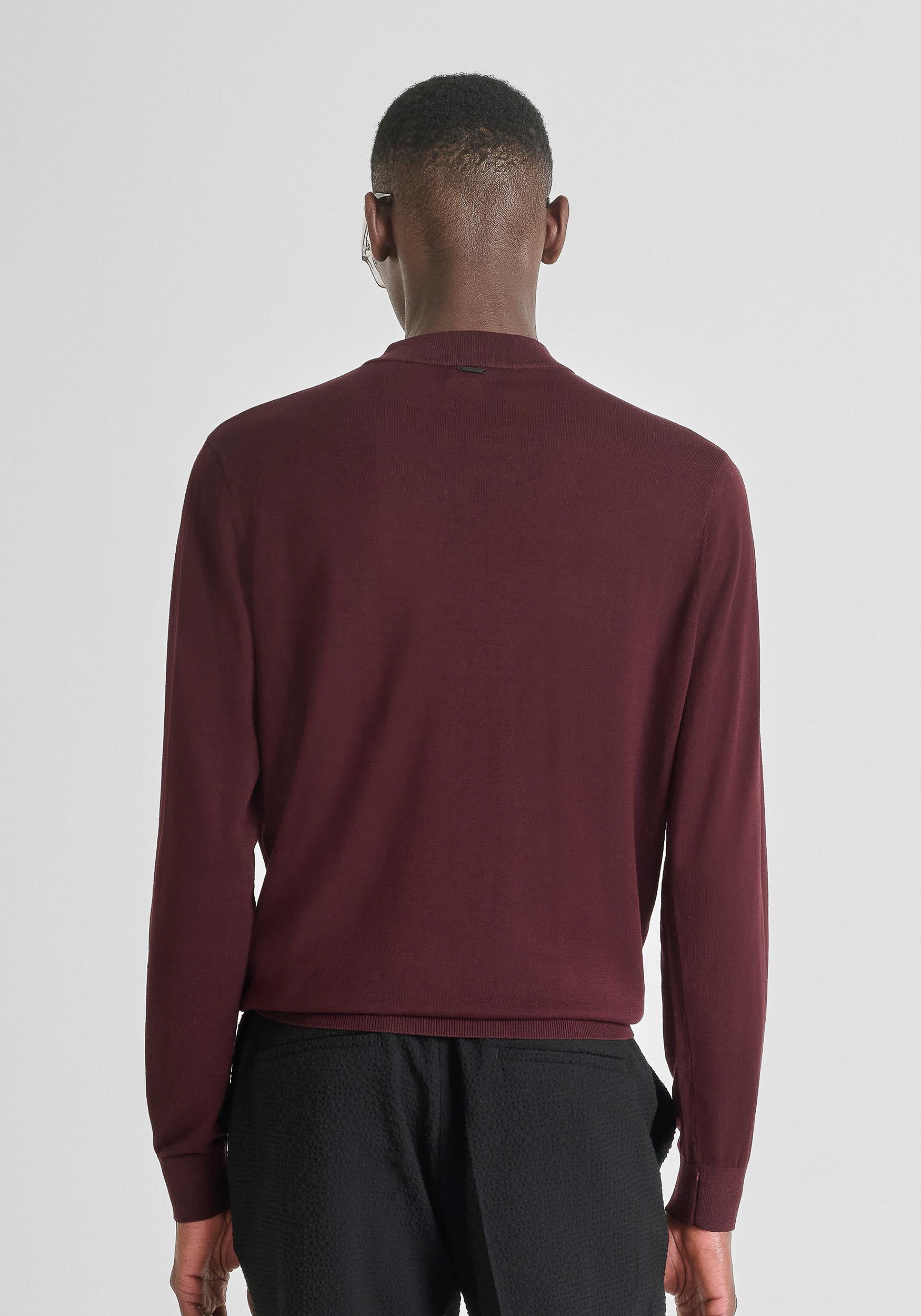 GIROCOLLO UOMO REGULAR FIT IN LANA CILIEGIA SCURO ANTONY MORATO MMSW01523-YA400145 CILIEGIA SCURA ANTONY MORATO