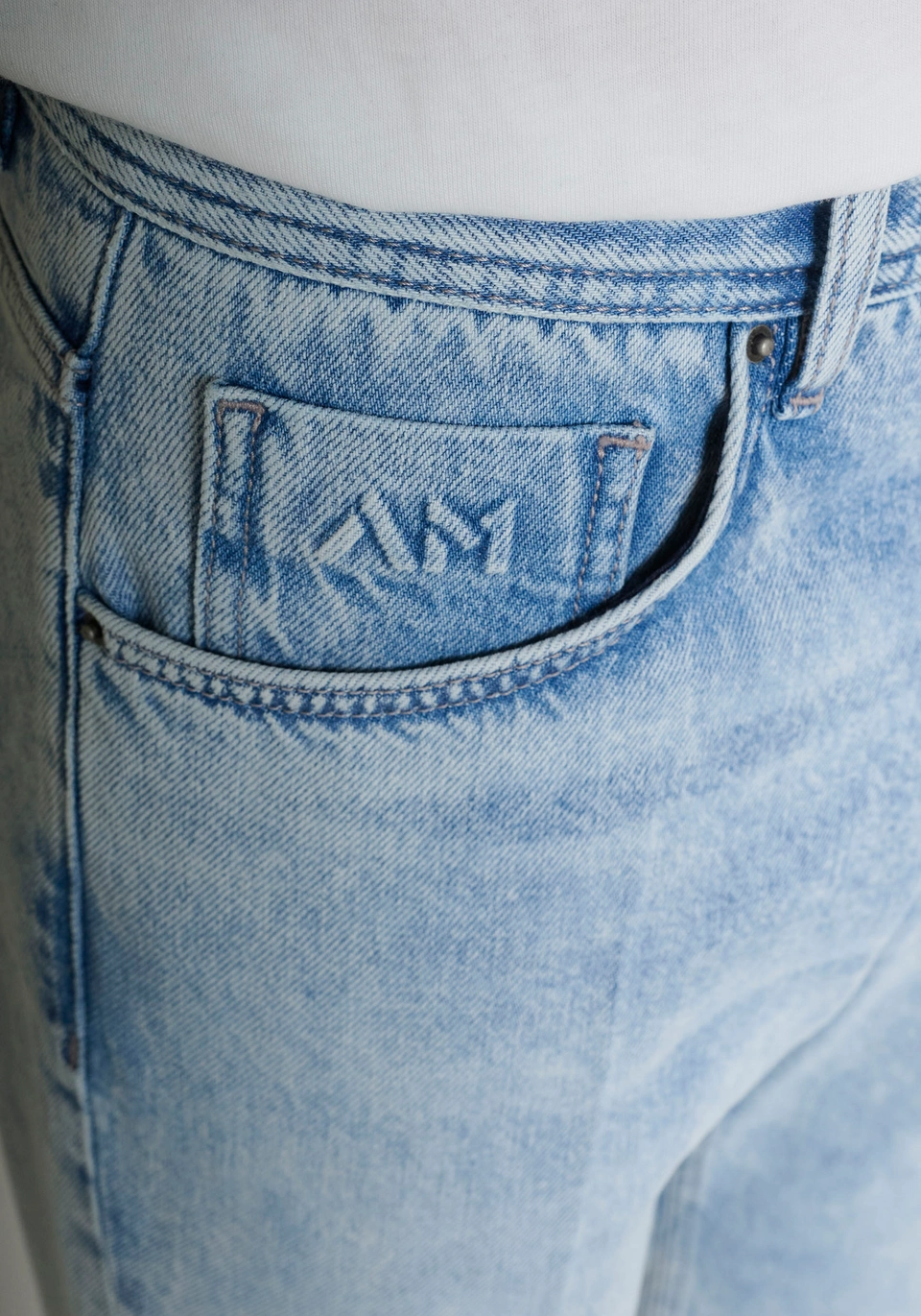 jeans uomo regular fit lavaggio chiaro antony morato MMDT00303 FA700137 DENIM ANTONY MORATO