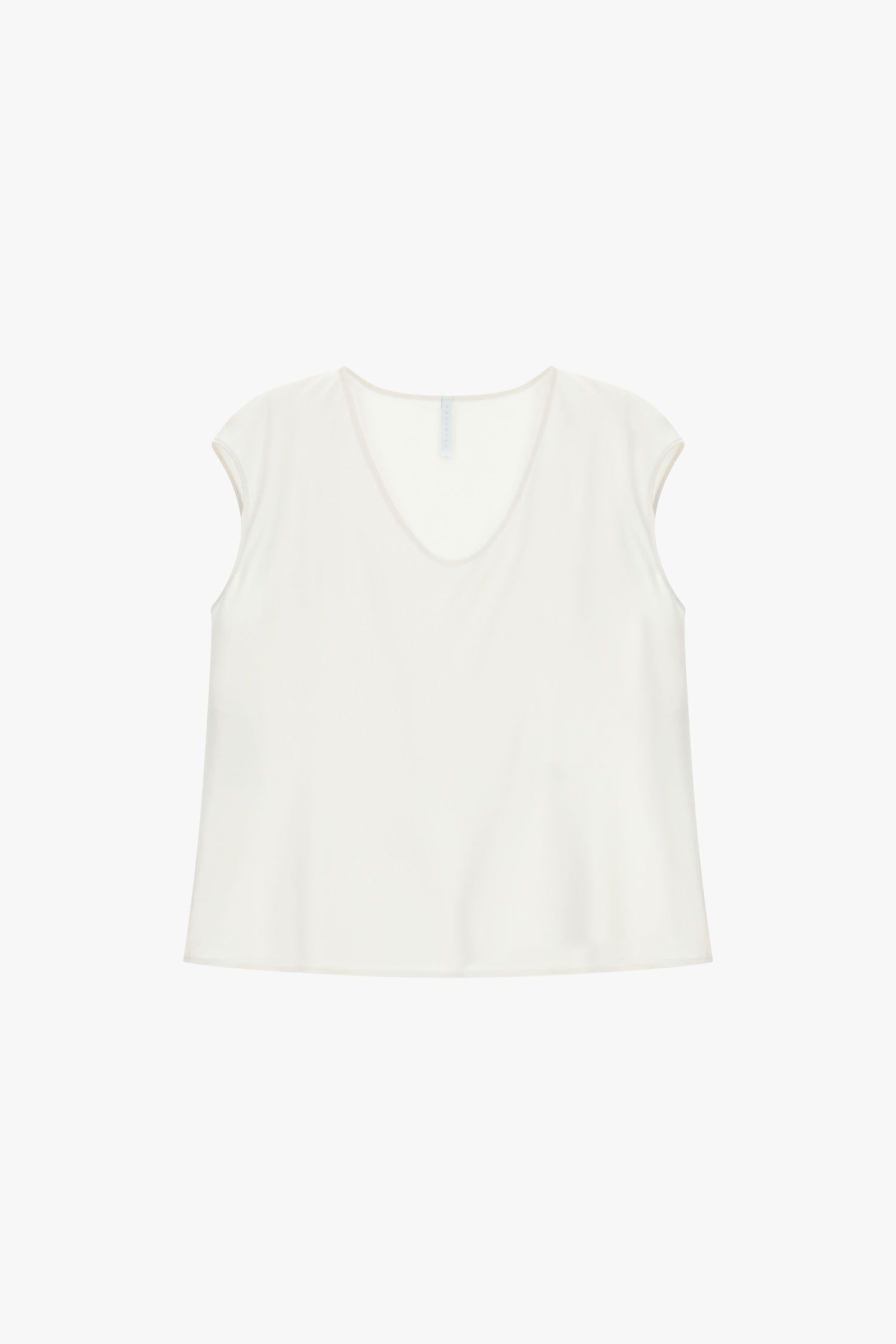 TOP DONNA SCOLLO A U MEZZA MANICA SATIN ZINCO IMPERIAL REH0LDG ZINCO IMPERIAL