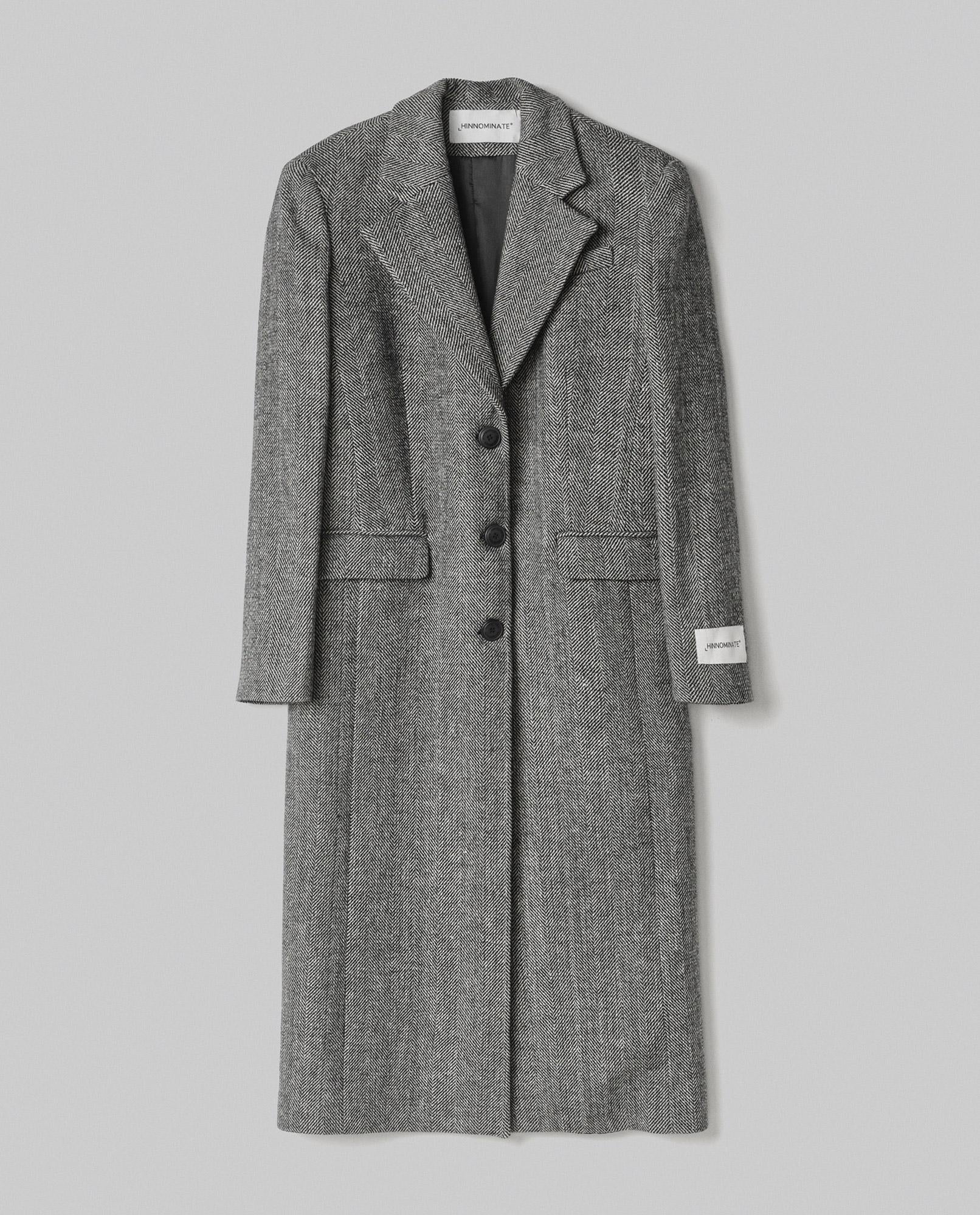 CAPPOTTO DONNA LUNGO SPIGATO MONOPETTO NERO HINNOMINATE HMABW02294 NERO HINNOMINATE