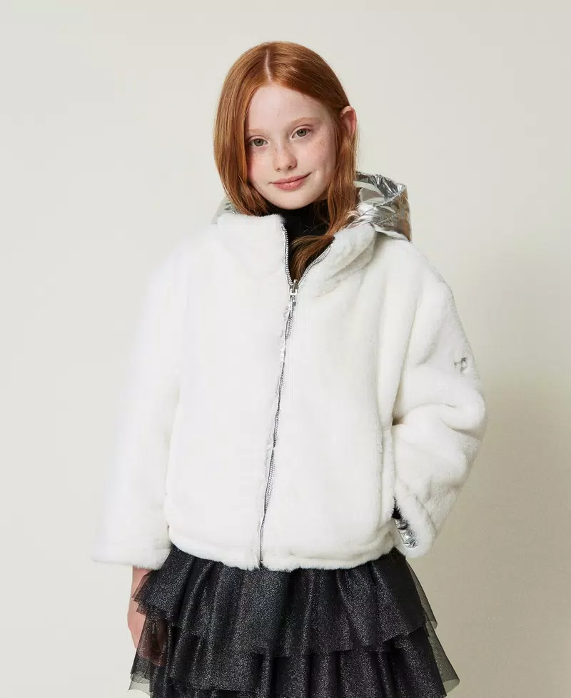 Giacca reversibile in faux fur