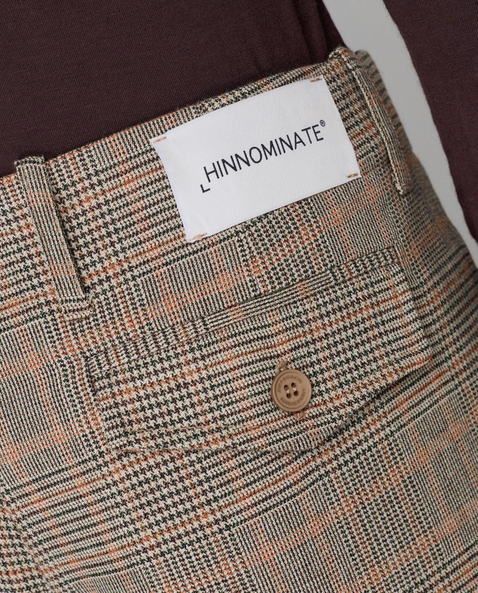 PANTALONE DONNA CON PENCE IN PRINCIPE DI GALLES BEIGE SAND HINNOMINATE HMABW02263 BEIGE SAND HINNOMINATE