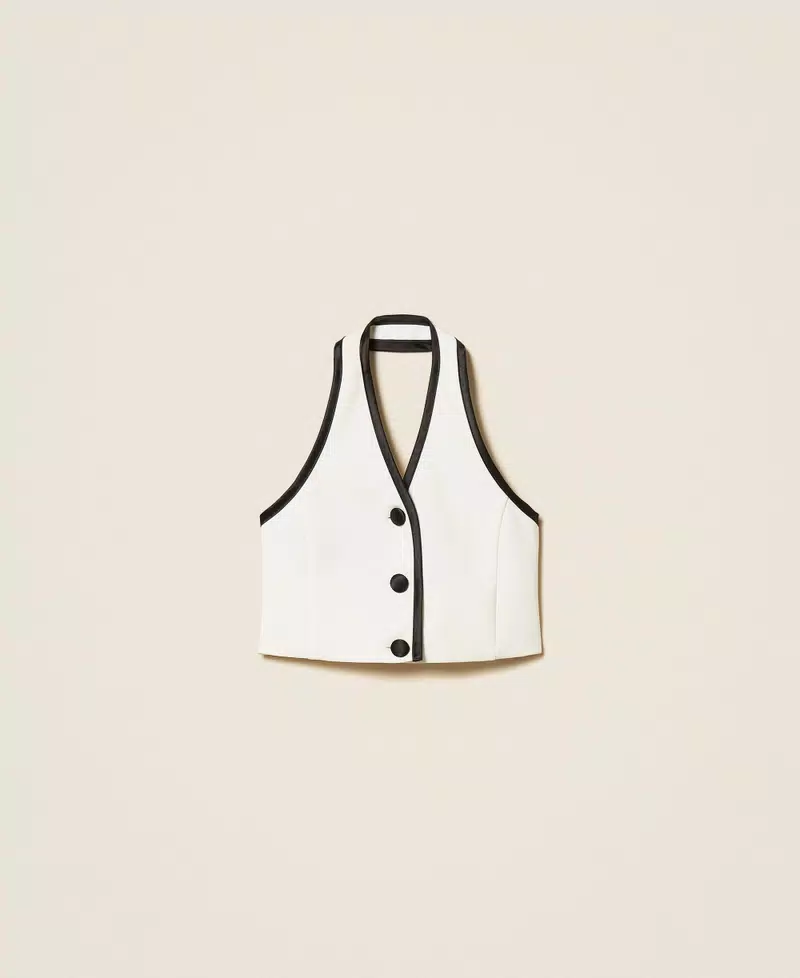 gilet BAMBINA in crepe BIANCO TWINSET 261GJ2Q52 BIANCO TWINSET KIDS