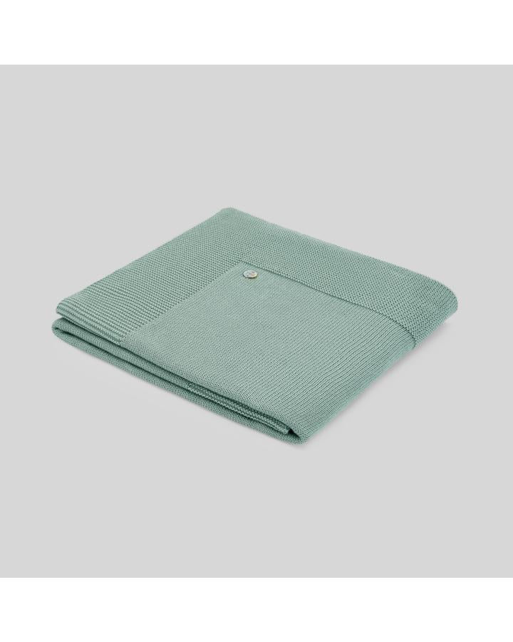 coperta neonati basic in maglia verde paz rodriguez 031-92513K VERDE PAZ RODRIGUEZ