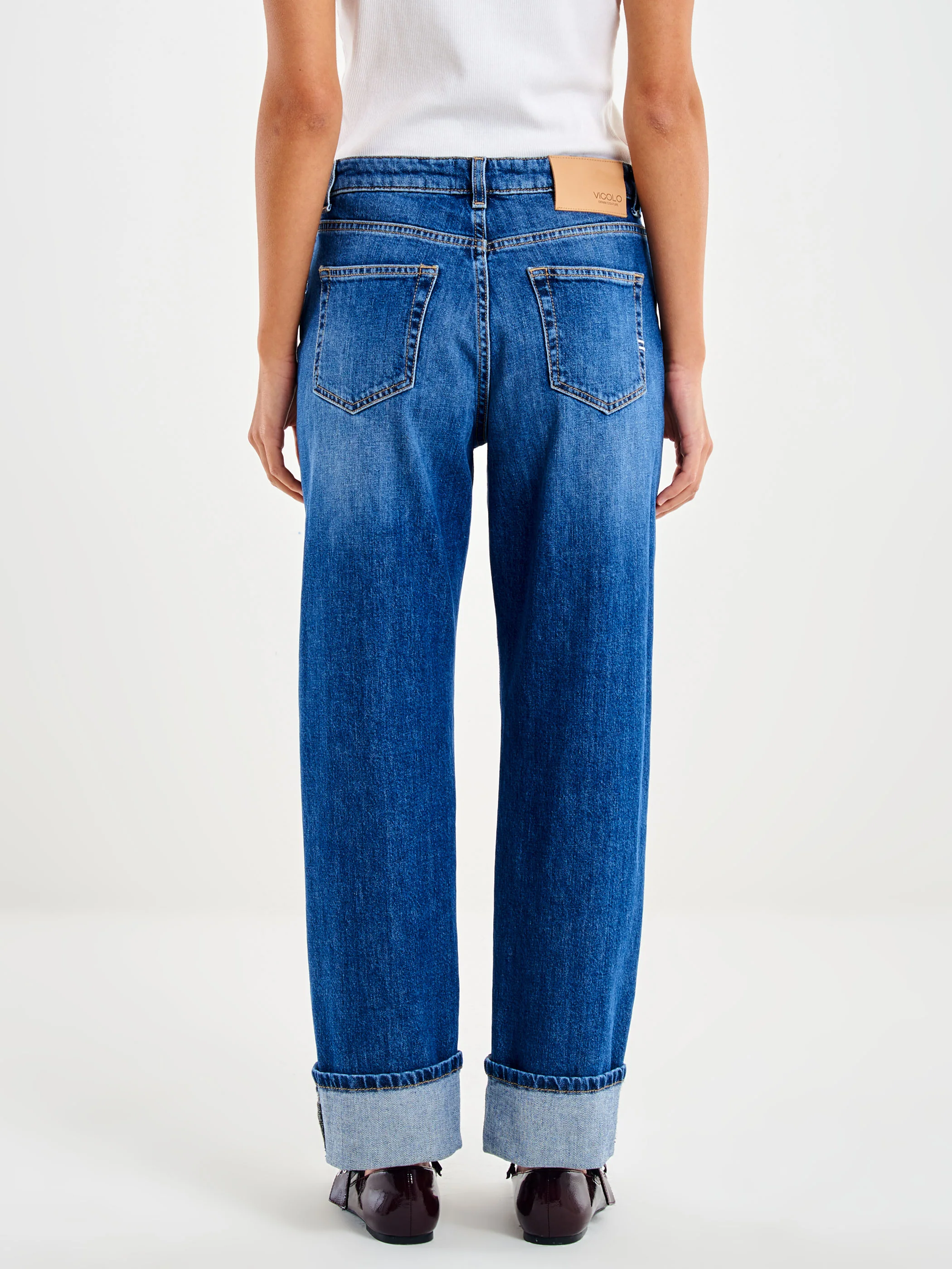 Jeans DONNA Maggie Mom Fit VICOLO DAB5018 DENIM BLU VICOLO