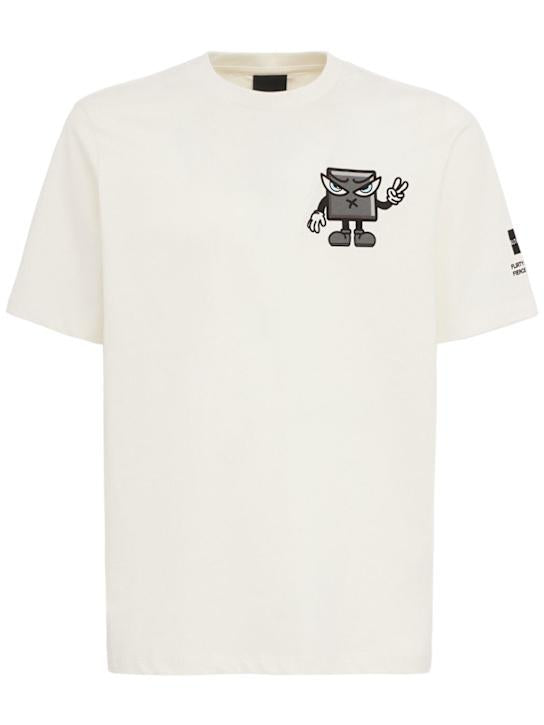 t-shirt UOMO flair jersey 220gr CON STAMPA BIANCA OUTHERE M315B033 OFF-WHITE OUTHERE