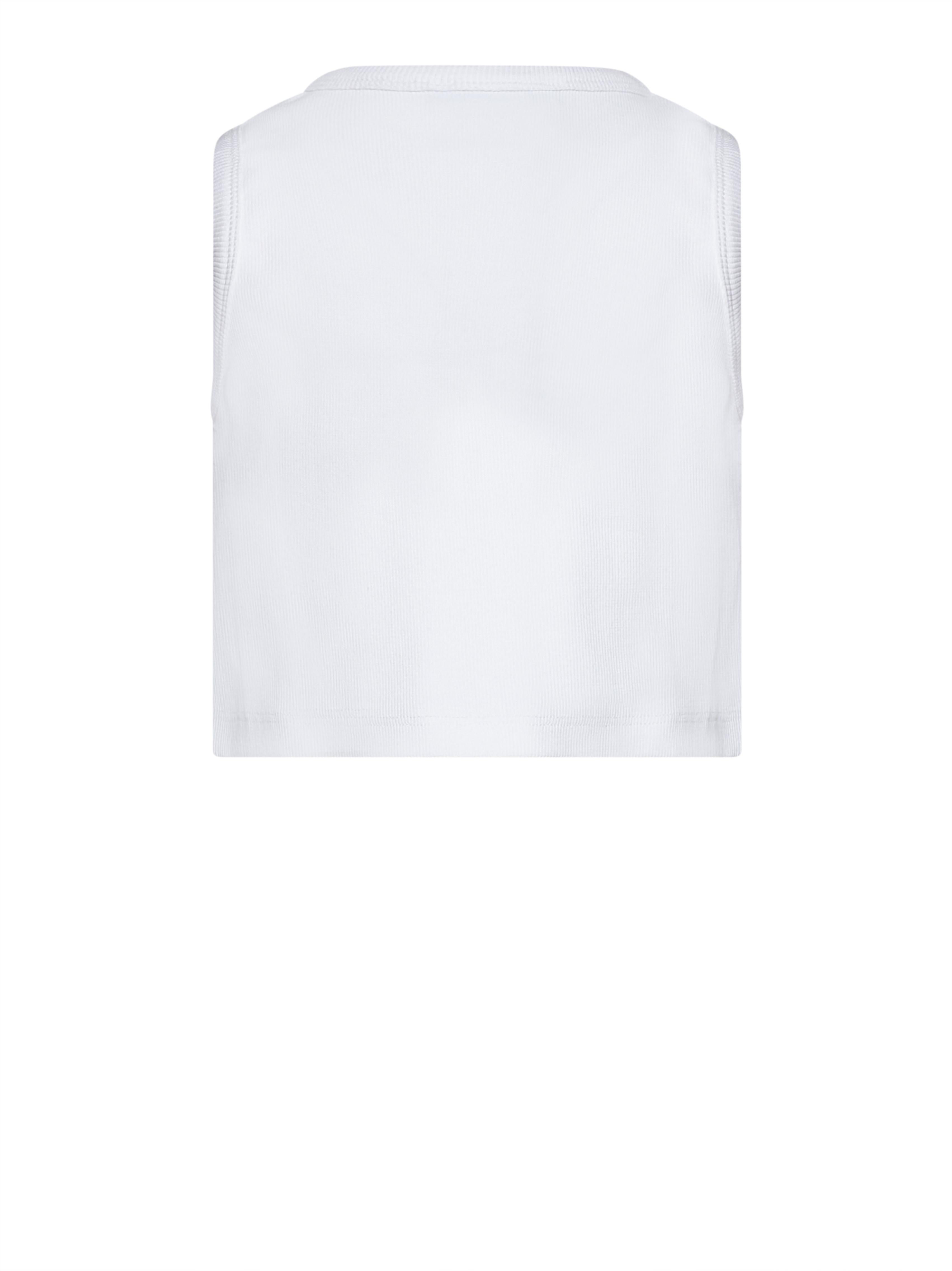 CANOTTA bambina thompson con logo bianco john richmond RGP26172CN WHITE JOHN RICHMOND JUNIOR