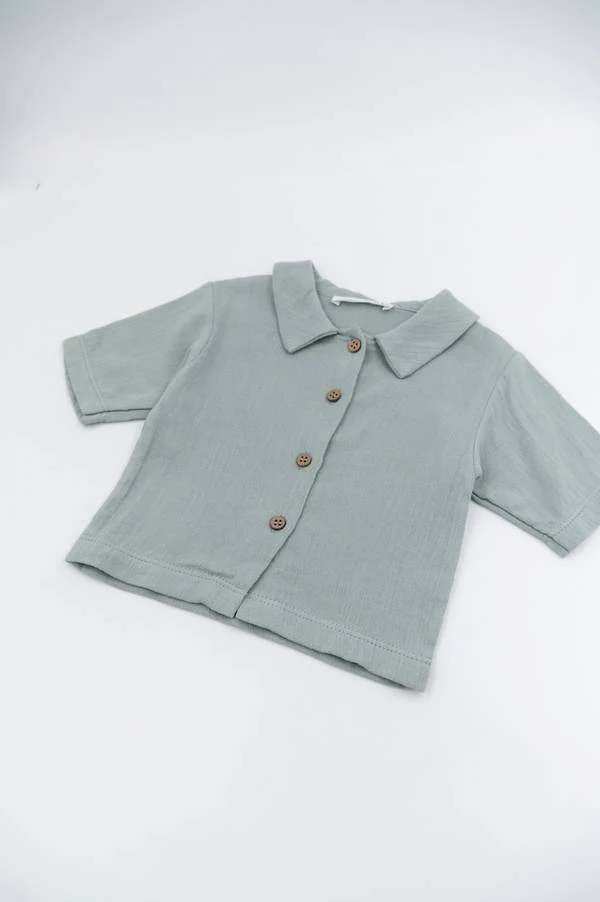 camicia maniche corte 883 ACQUA GREY BAMBOOM