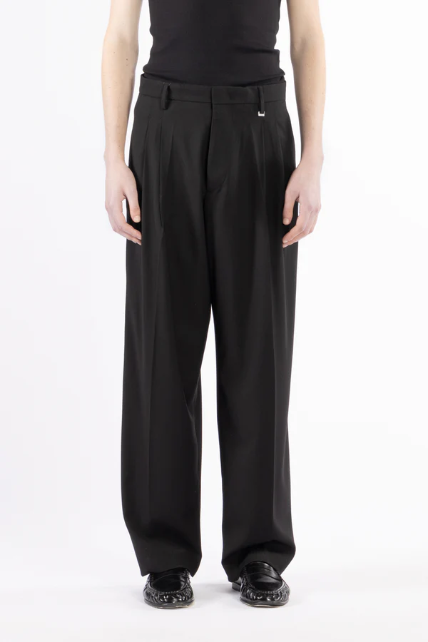 pantalone uomo fondo ampio doppia pence nero i'm brian PA3680 NERO I'M BRIAN