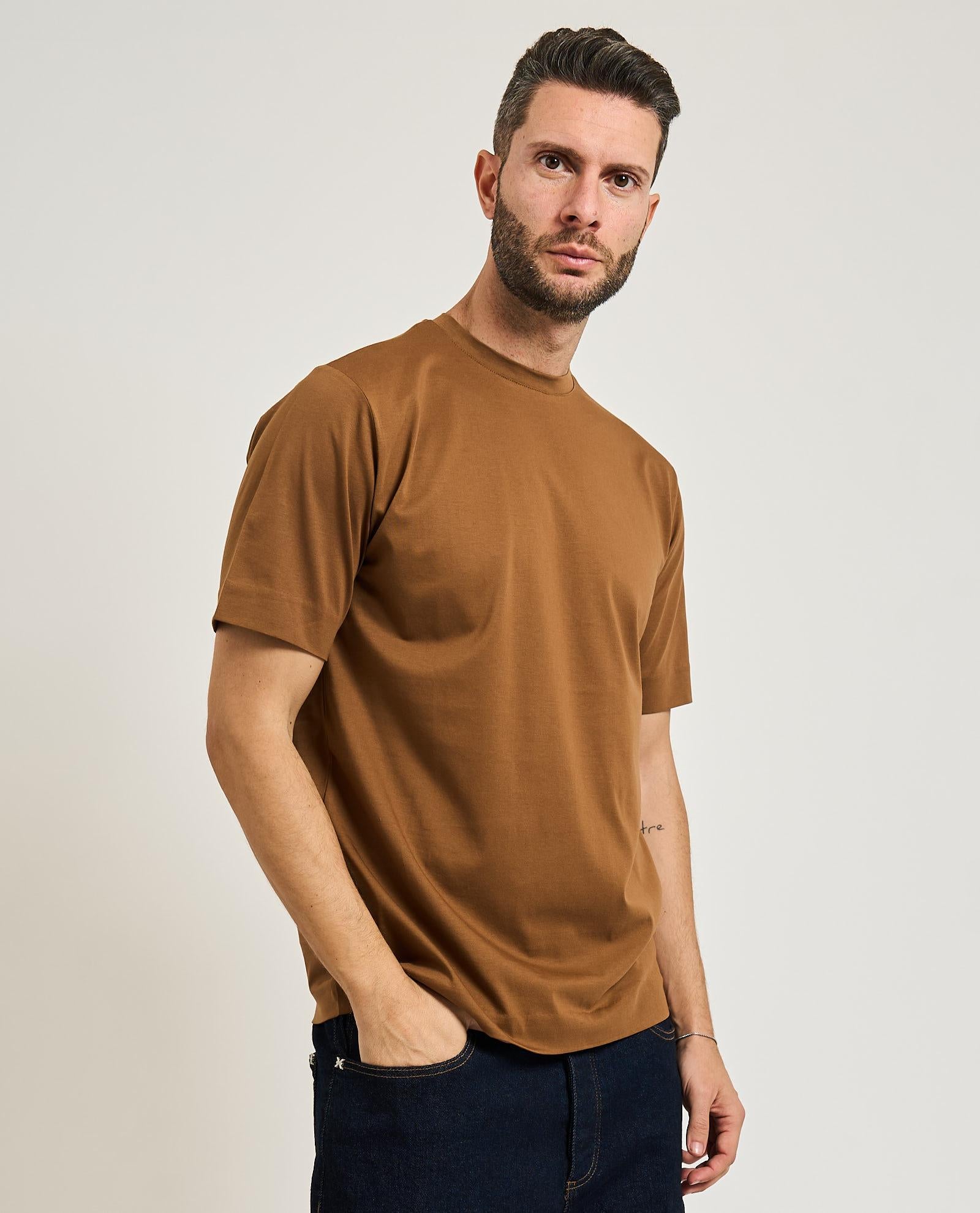 T-SHIRT UOMO REGULAR FIT CAMMELLO GAZZARRINI TI231 BLU GAZZARINI