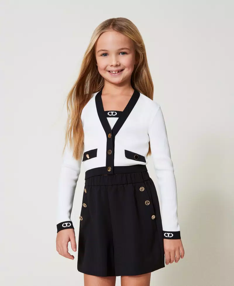 TWINSET KIDS 251GJ3QW4BIANCO\NERO