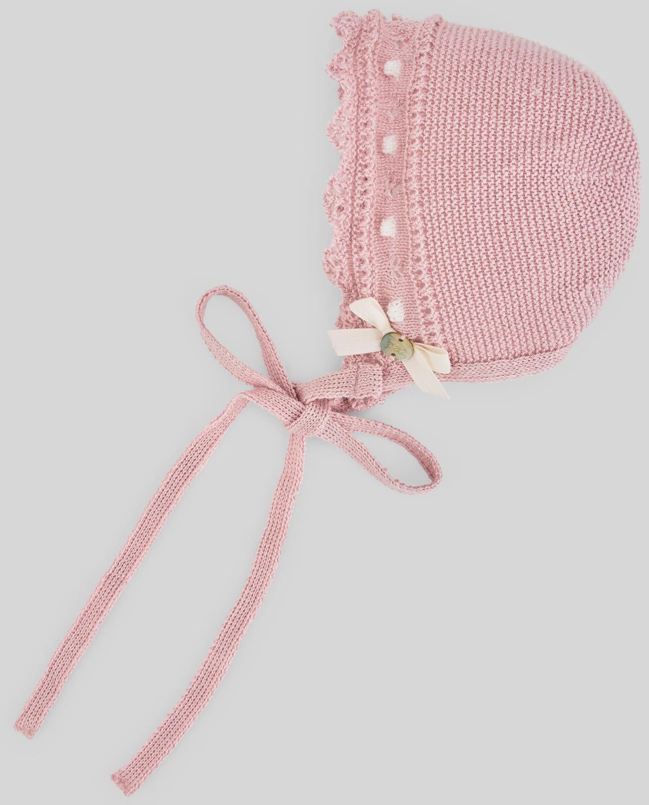 CUFFIA NEONATA IN MAGLIA ALEGRA ROSA PAZ RODRIGUEZ 011-123254 ROSA PAZ RODRIGUEZ