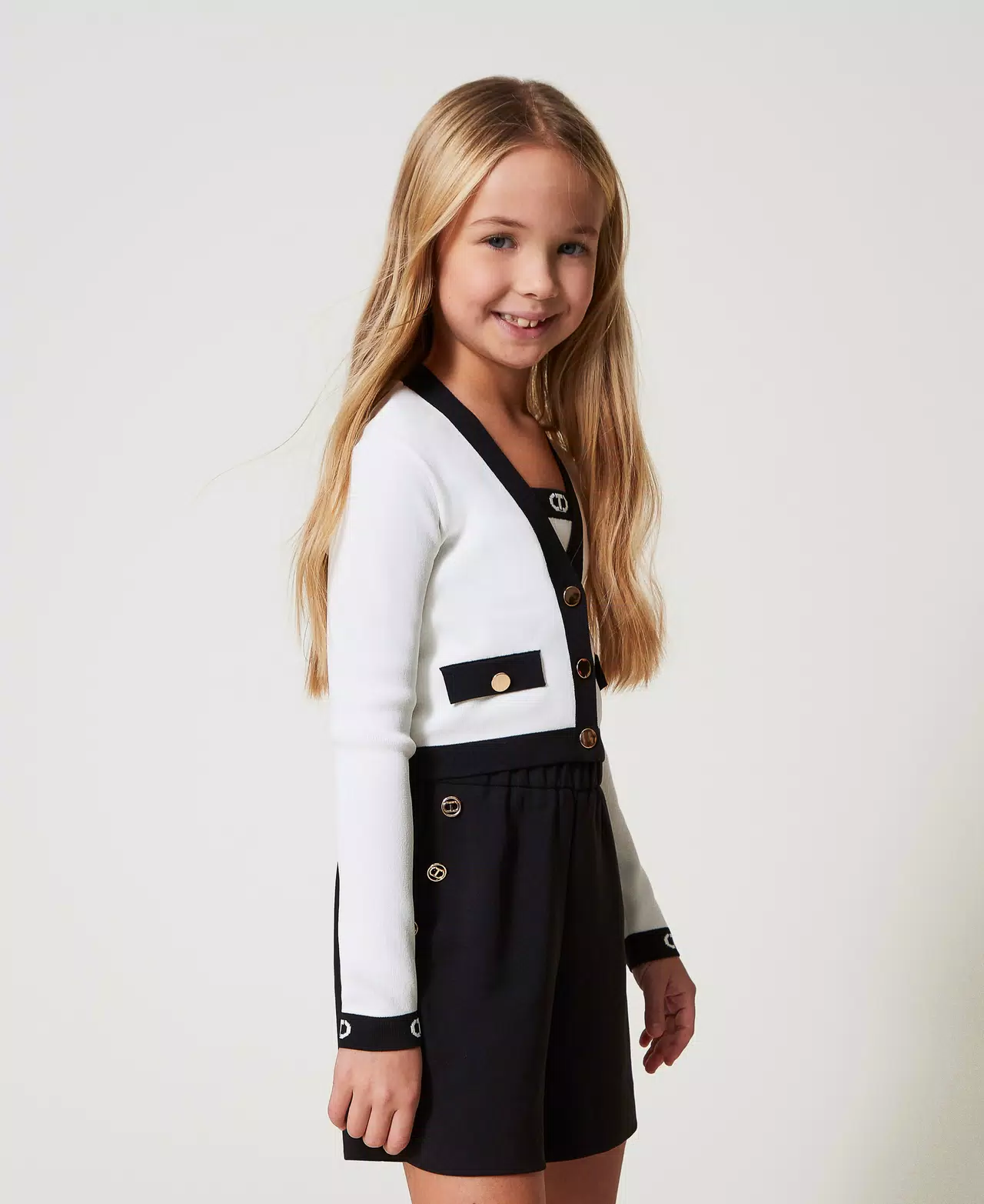 TWINSET KIDS 251GJ3QW4BIANCO\NERO