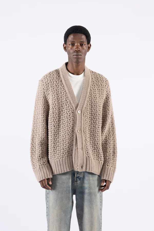 CARDIGAN UOMO OVERSIZE IN MISTO LANA BEIGE I'M BRIAN MA3401 BEIGE I'M BRIAN