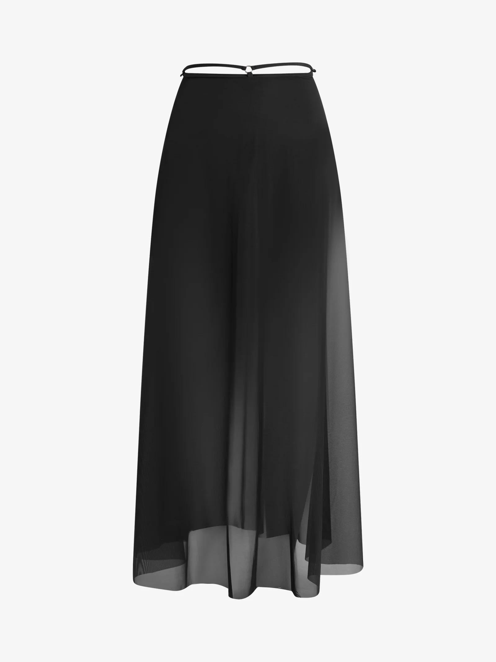 gonna donna lunga in tulle nero cotazur GOC61098 NERO COTAZUR