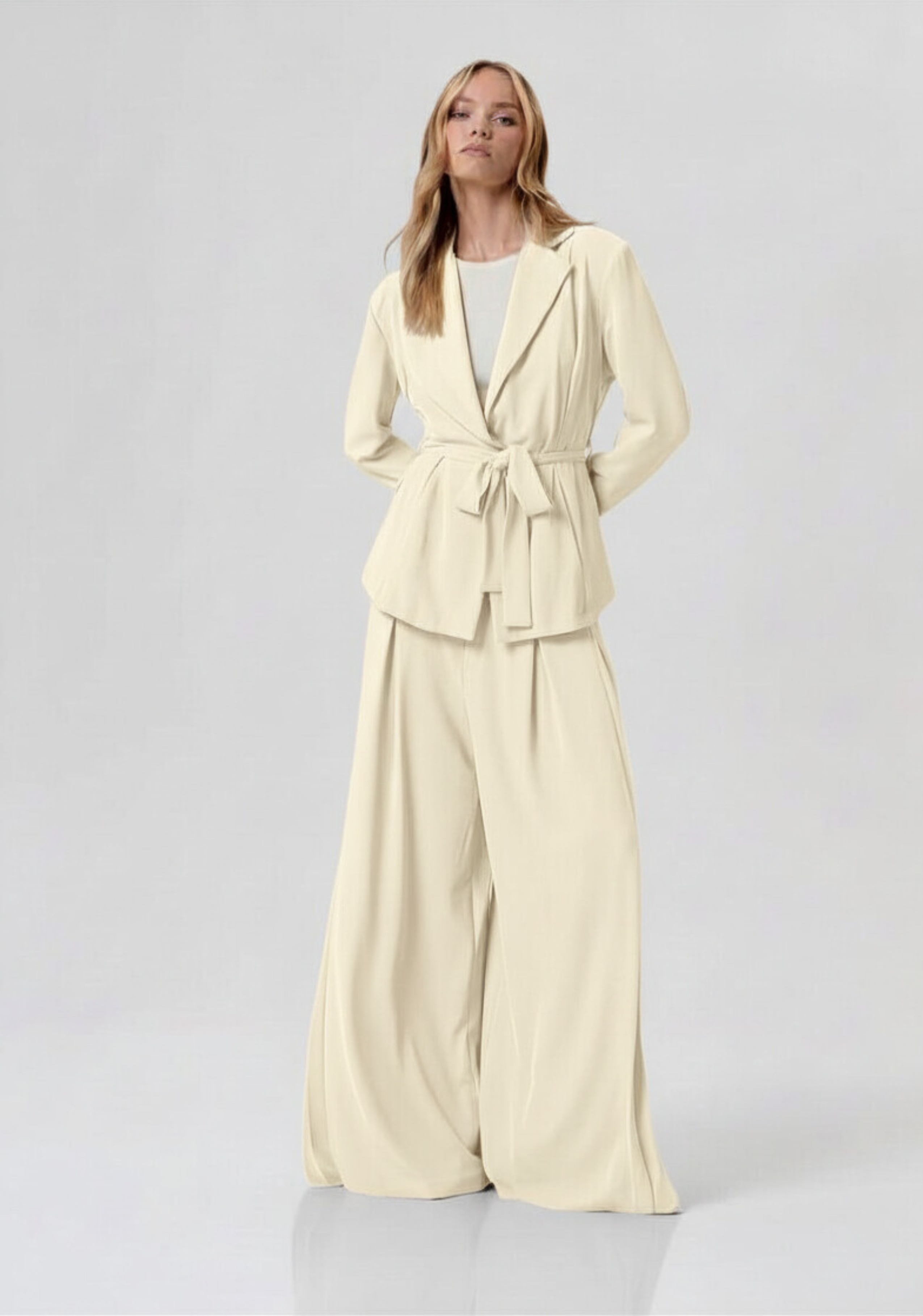 pantalone donna flare con plisse laterale sabbia fracomina FR26SV3018W436F9 SAND FRACOMINA