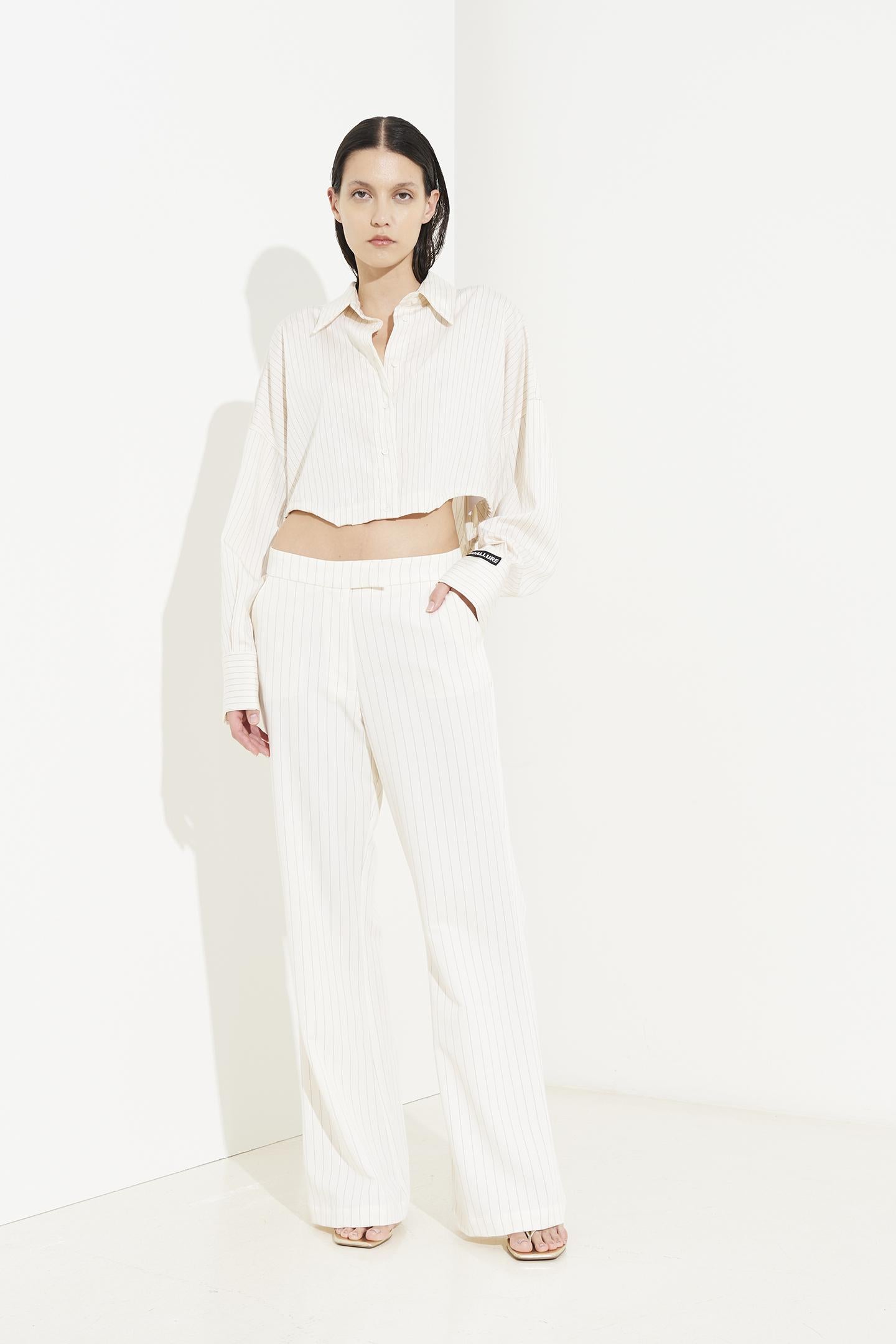 CAMICIA CROPPED GESSATA