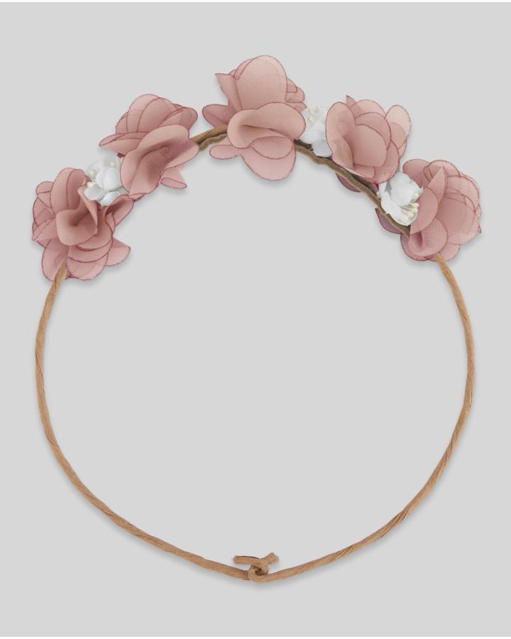 fascia neonata con fiori rosa paz rodriguez 080-153460 UNICO PAZ RODRIGUEZ