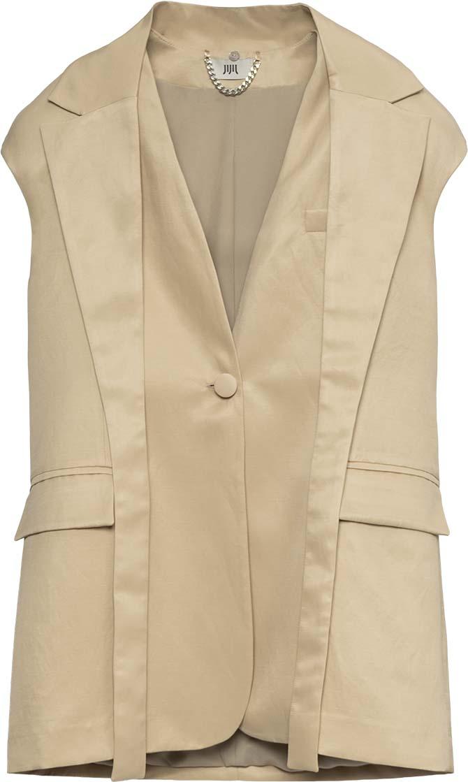 GILET DONNA LUNGO CON BAVERO ALLUNGATO CAMMELLO JIJIL GL202 CAMMELLO JIJIL