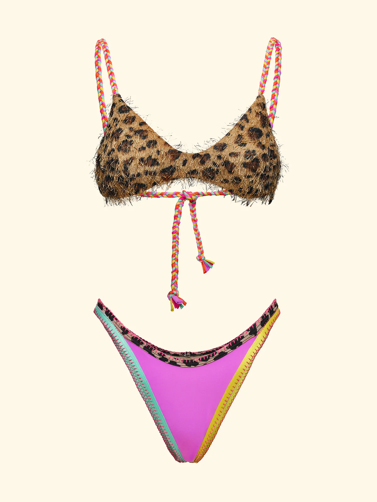 bikini donna top regolabile con slip fisso fantasia f**k FK26-SW0111X10 UNICO F**K