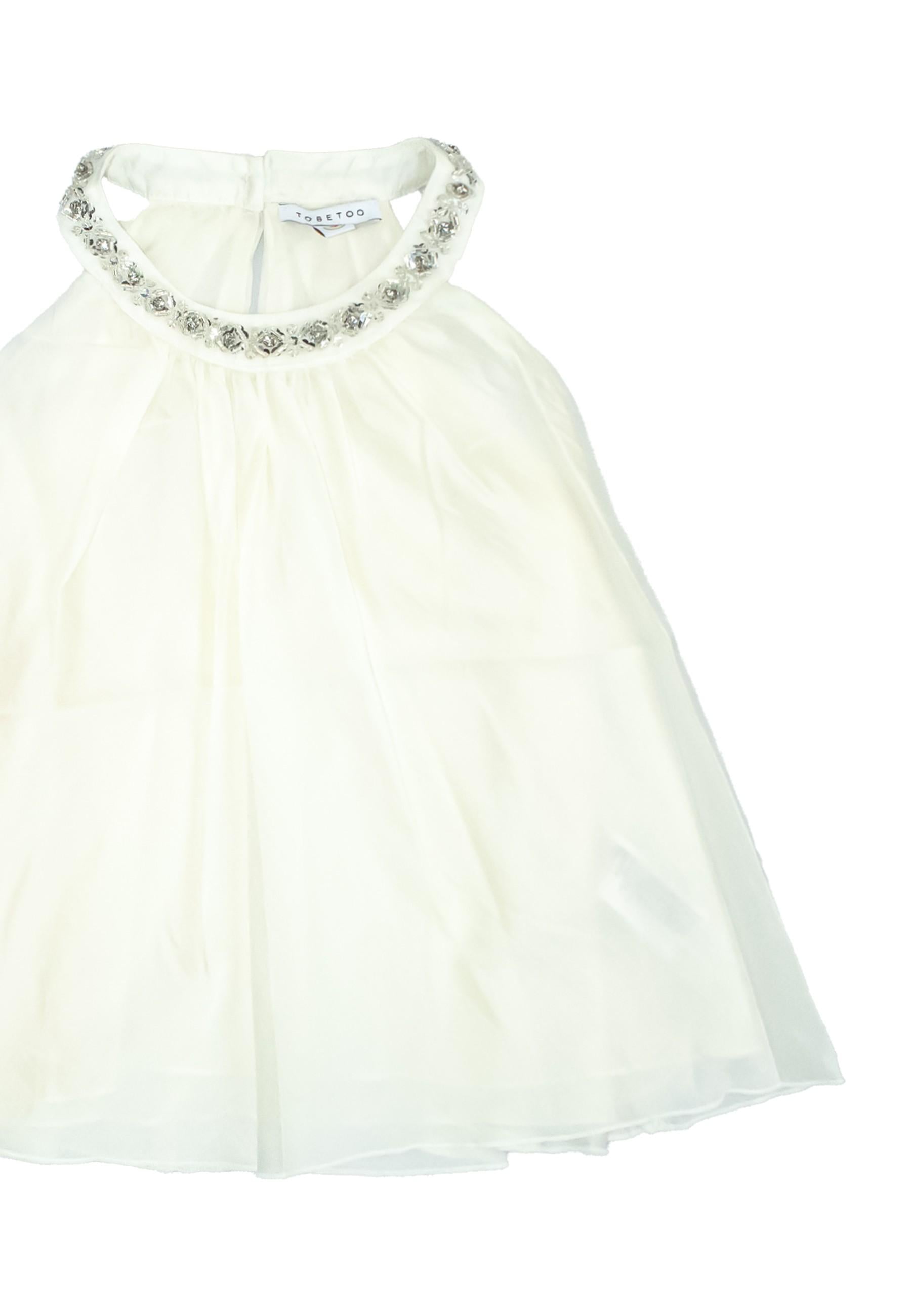 TOP bambina svasato con decorazioni latte to be too T1435Y LATTE TO BE TOO