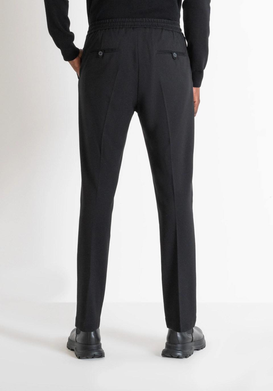 PANTALONI "NEIL" REGULAR FIT IN MISTO VISCOSA