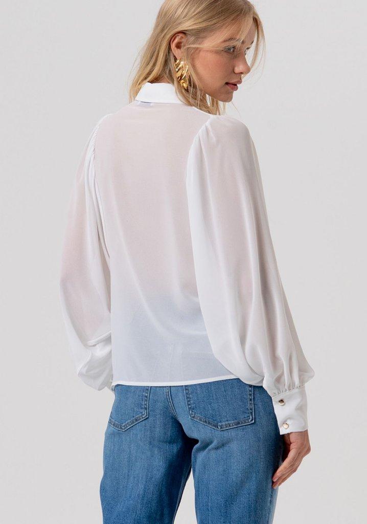 CAMICIA DONNA CON MANICA AMPIA BIANCO FRACOMINA FR26ST6026W41201 WHITE FRACOMINA