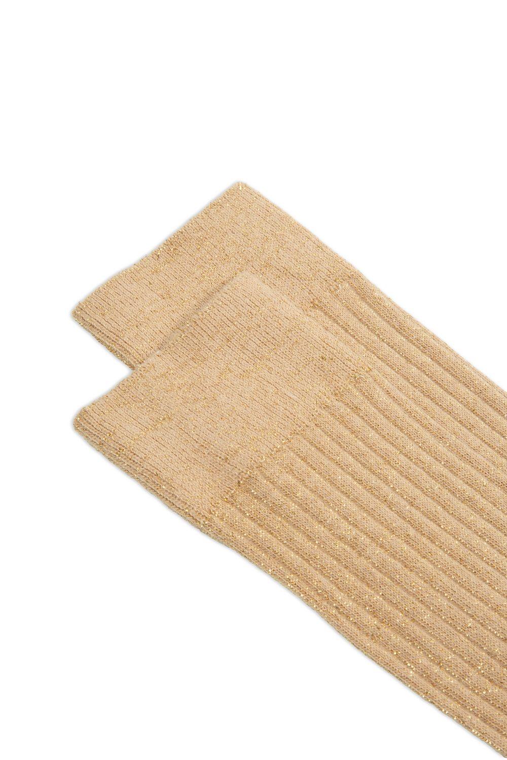 calzino donna cherry short lurex a coste beige ant45 ANTJ0001 BEIGE ANT45