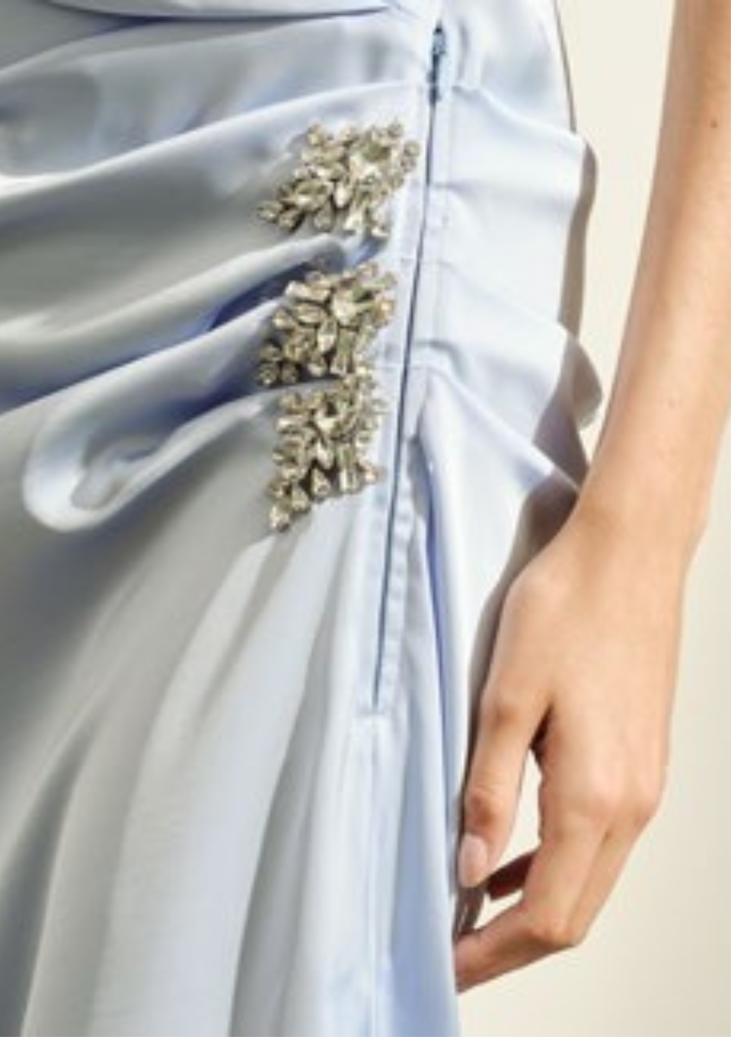 ABITO DONNA AGGRAPPATO CON APPLICAZIONI AZZURRO JIJIL AB242 AZZURRO JIJIL