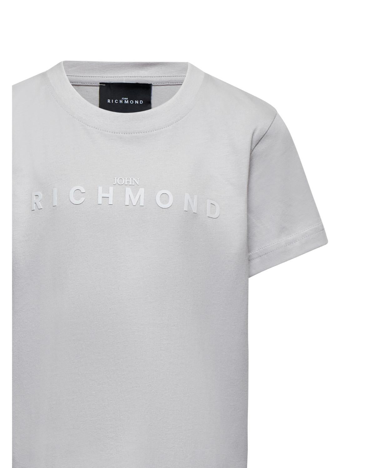 T-SHIRT BAMBINO ALLOSO CON LOGO IN RILIEVO GREY AGATE RICHMOND RBA25009TS GREY AGATE JOHN RICHMOND JUNIOR