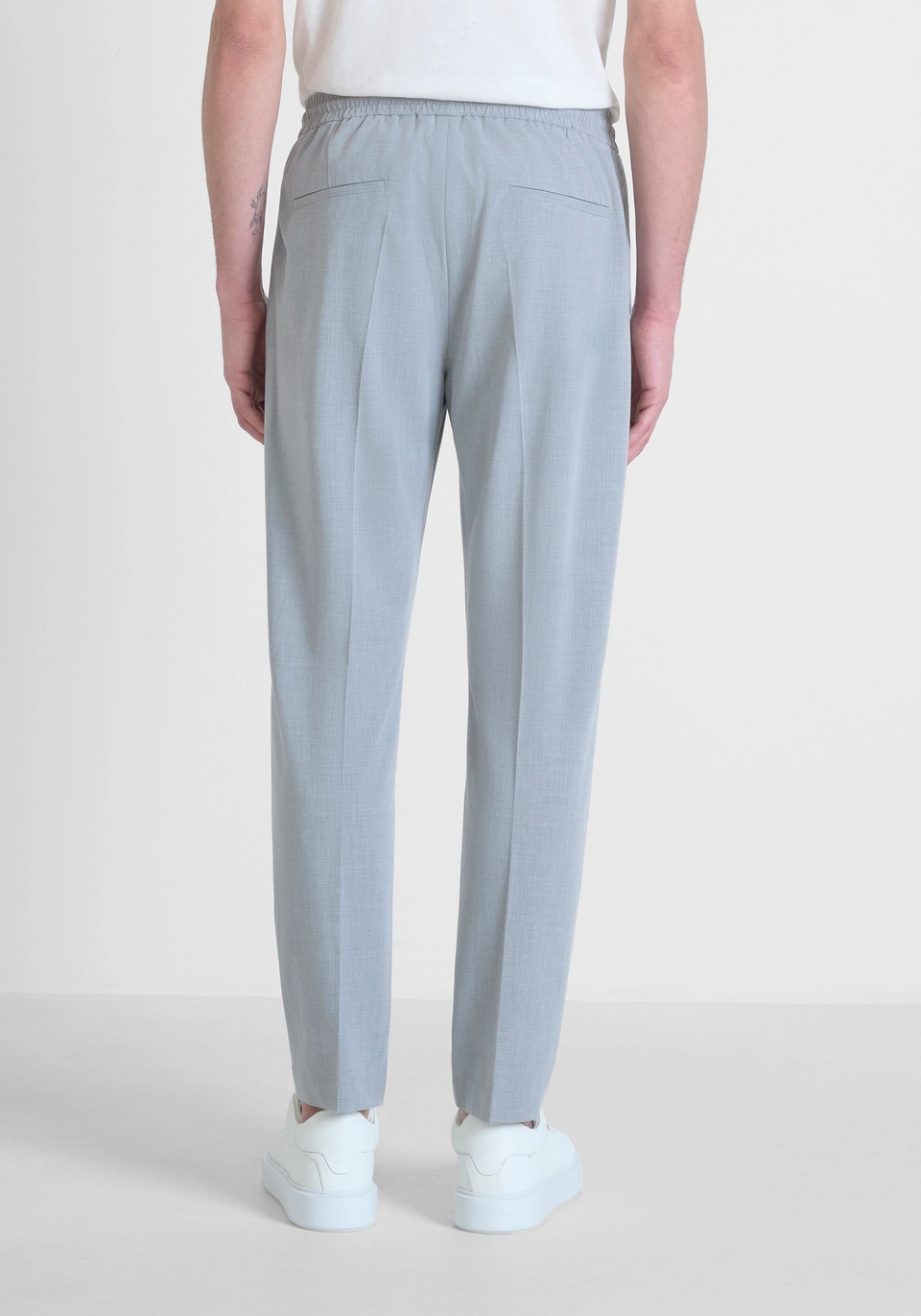PANTALONI REGULAR FIT "NEIL" IN MISTO VISCOSA ELASTICA MMTR00744 GRIGIO MELANGE ANTONY MORATO