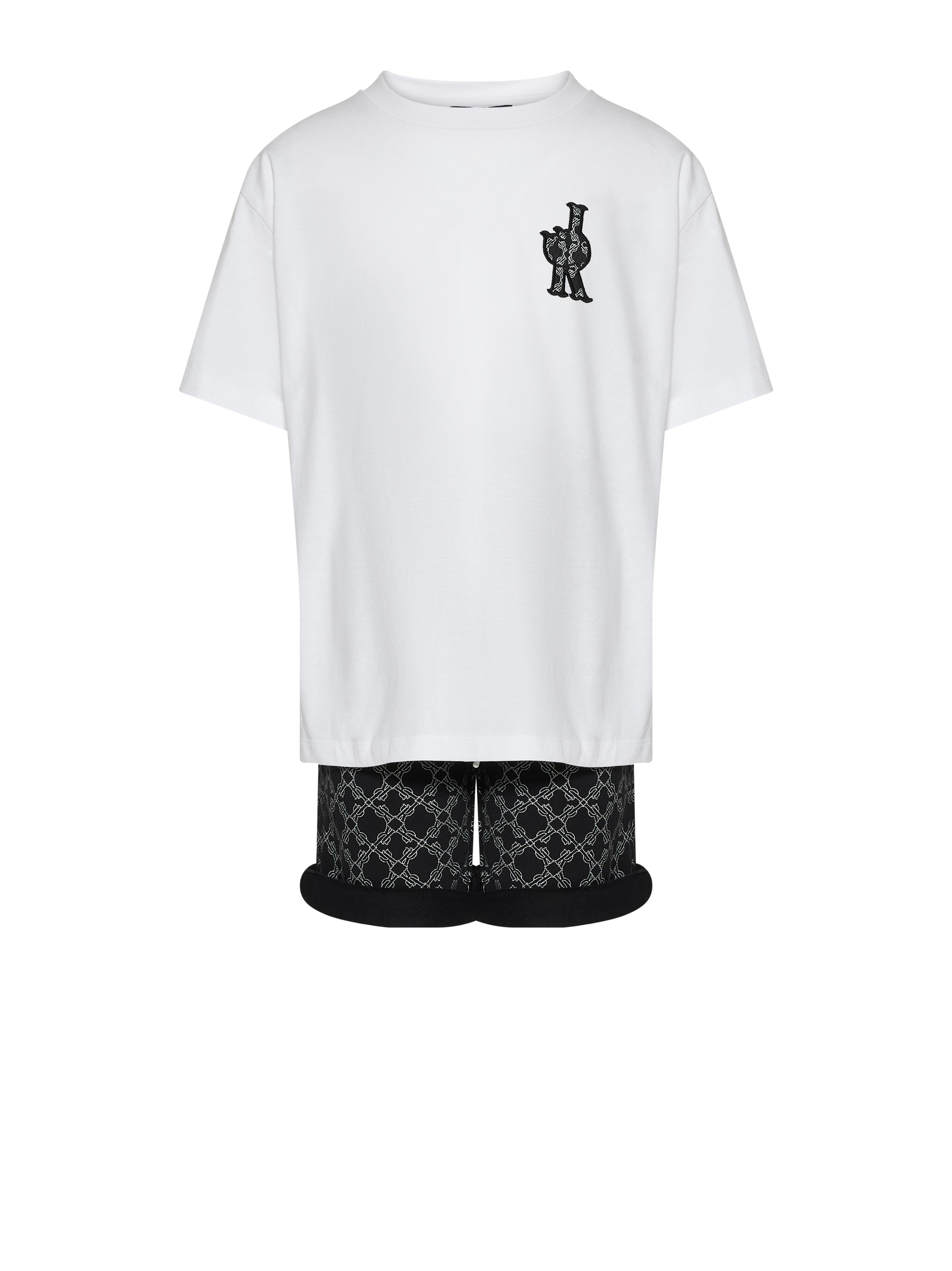 SET BAMBINO T-SHIRT E BERMUDA BIANCO E NERO JOHN RICHMOND RBP26078CJ WHITE JOHN RICHMOND JUNIOR